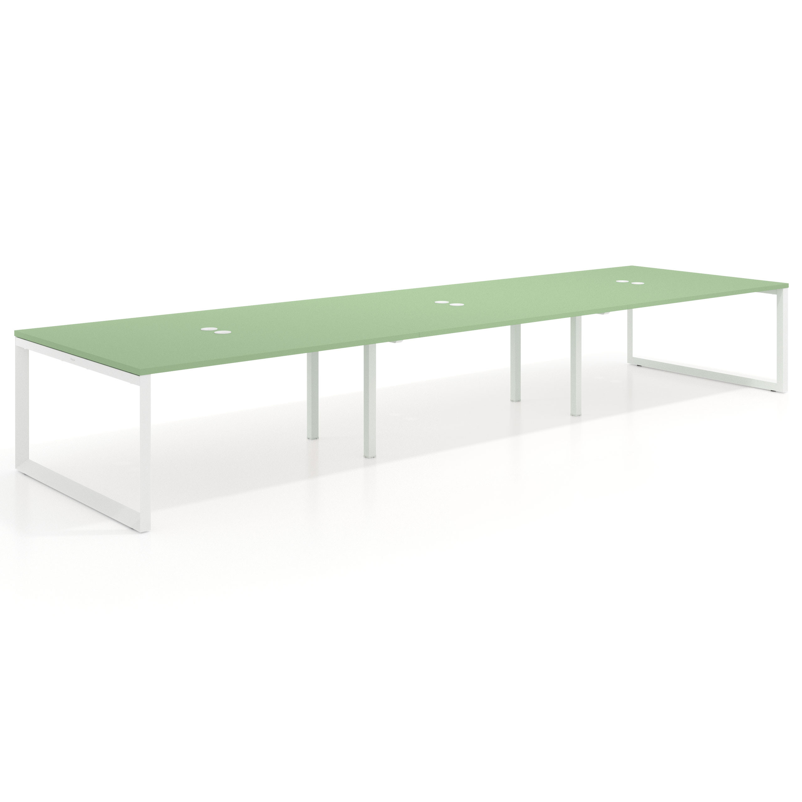 mesa multipuesto 360x142 verde talco delta mesa bench fondo 142cm recto 1