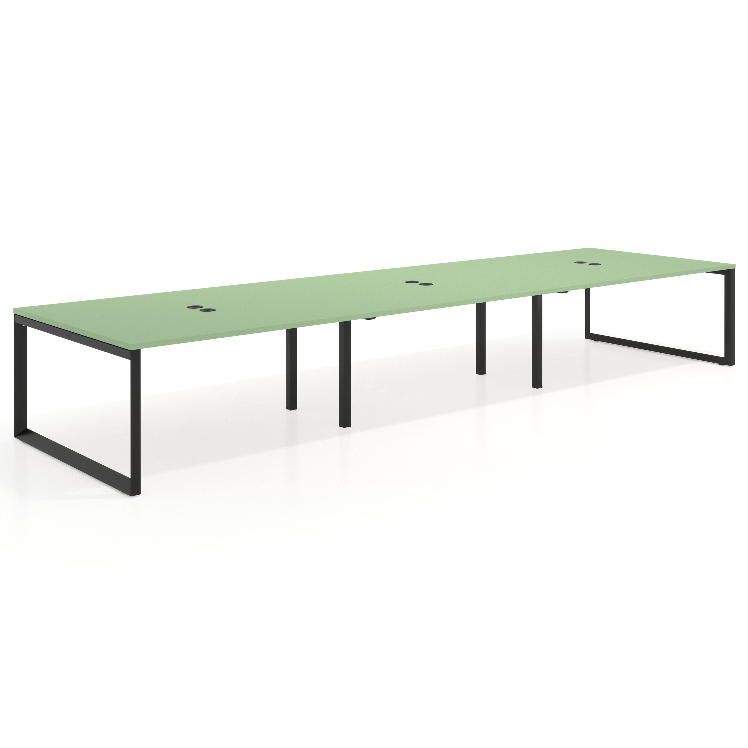 mesa multipuesto 420x142 verde talco delta mesa bench fondo 142cm recto 1