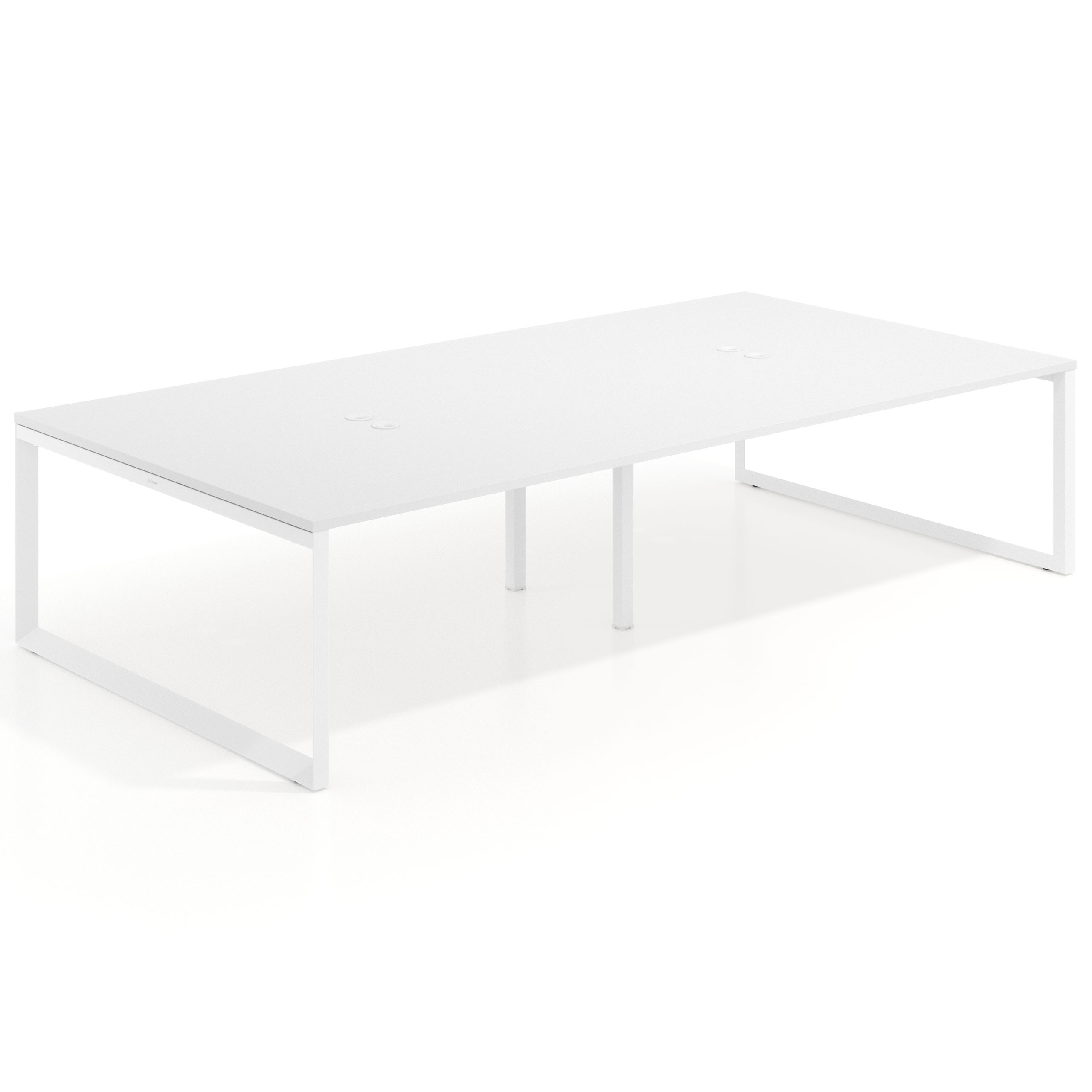mesa multipuesto 240x166 blanco mate delta mesa bench fondo 166cm recto 1