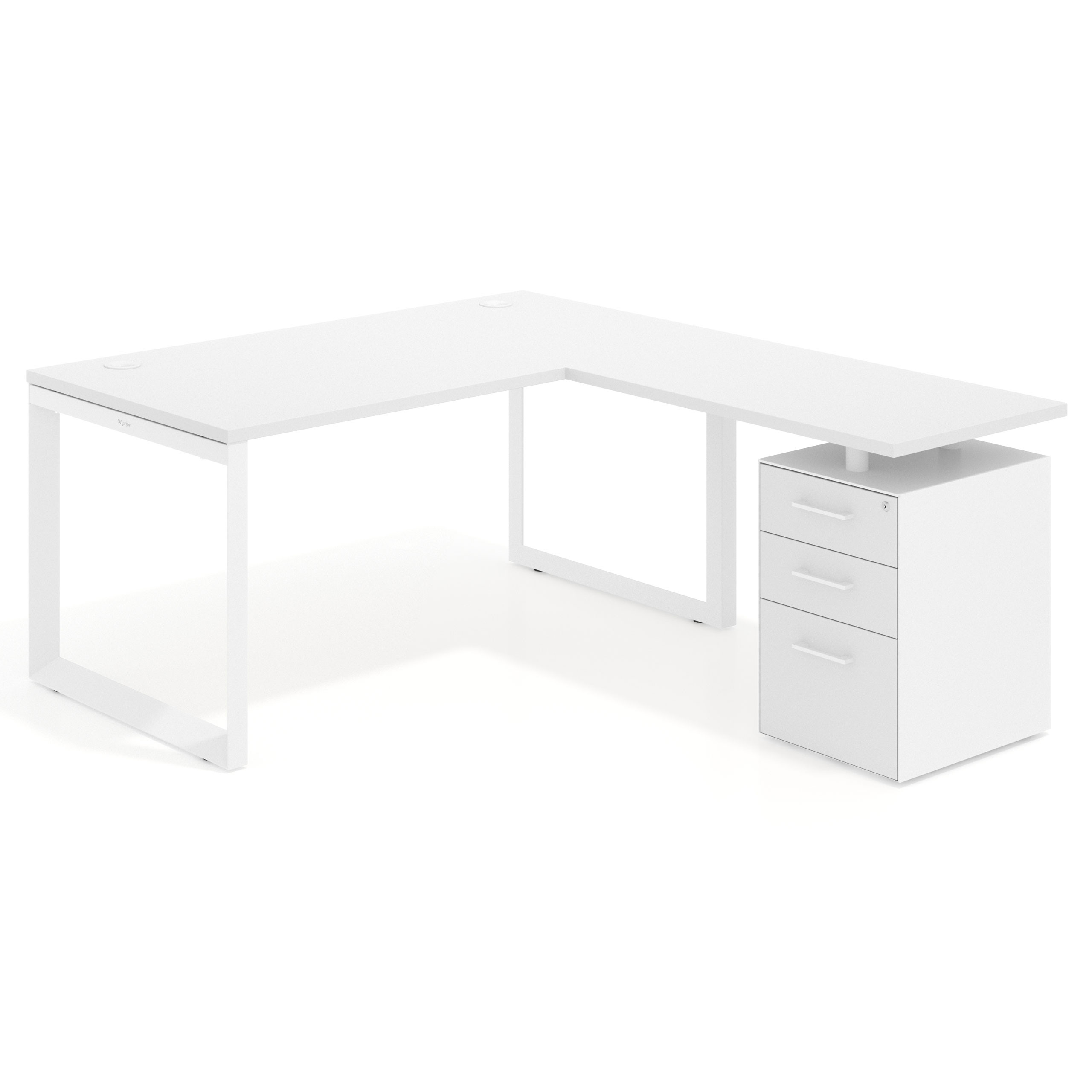 mesa en l 180x180 blanco mate delta mesa de escritorio en l ala pedestal frontales melamina recto 1