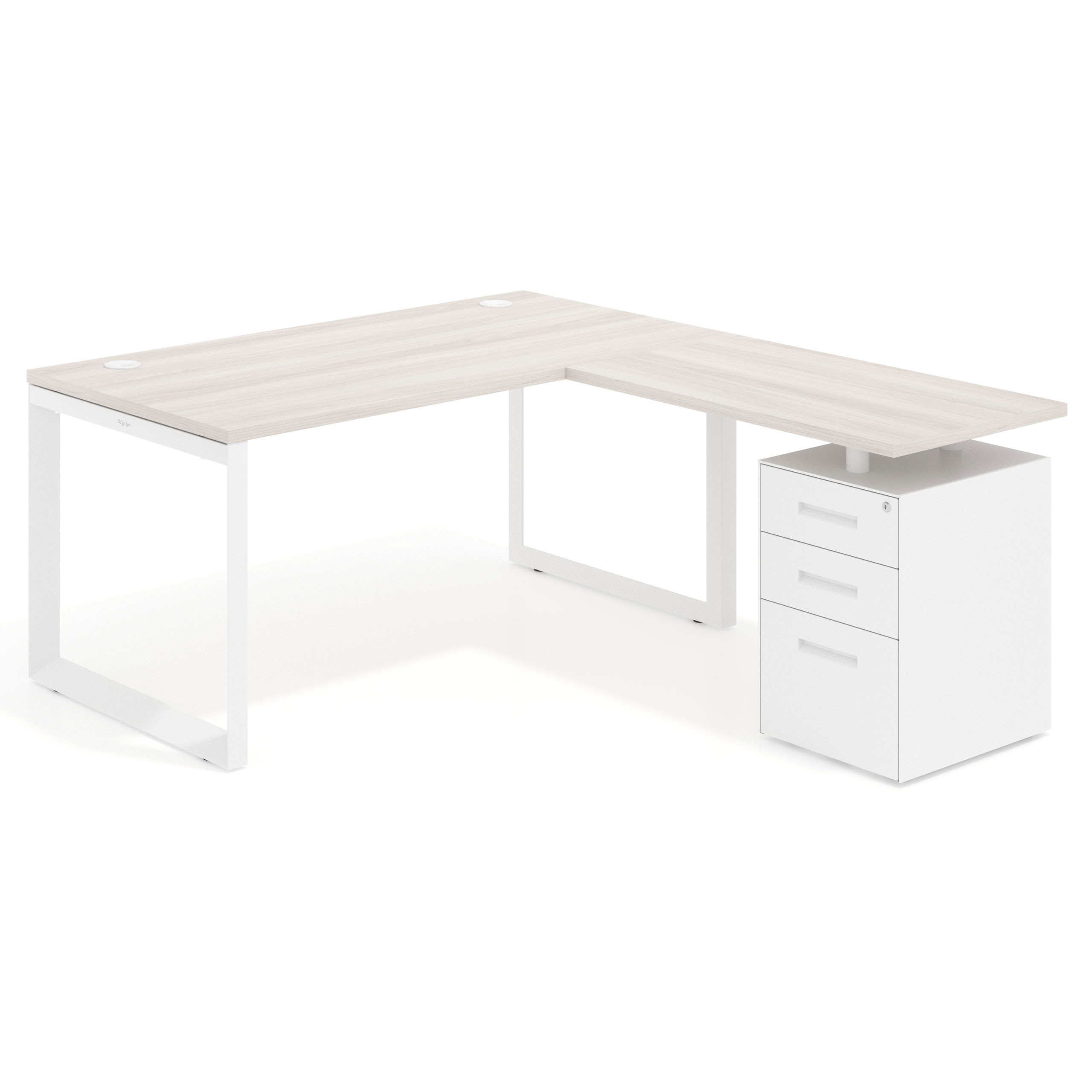 mesa en l 140x180 california delta mesa de escritorio en l ala pedestal frontales metal recto 1