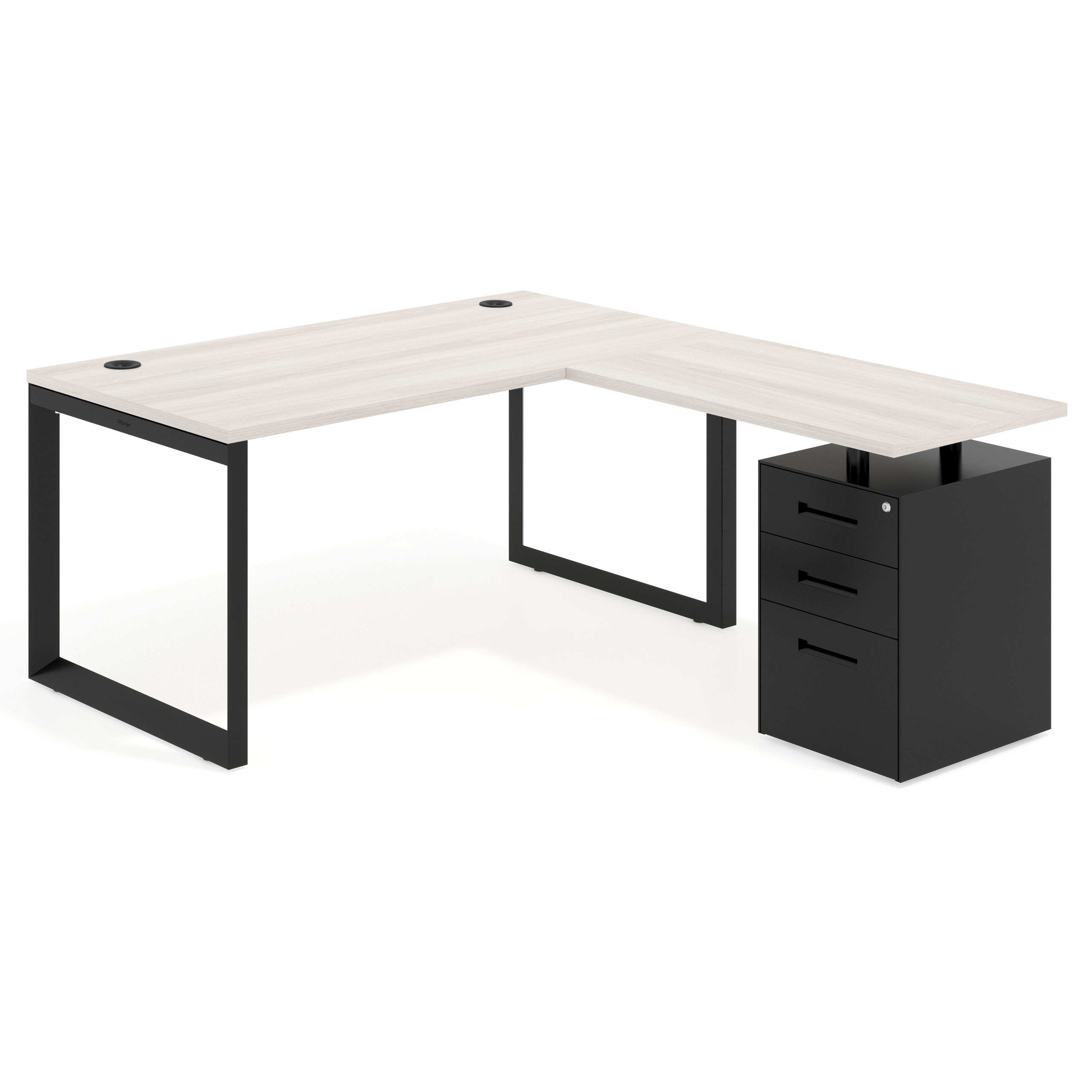 mesa en l 140x180 california delta mesa de escritorio en l ala pedestal frontales metal recto 1