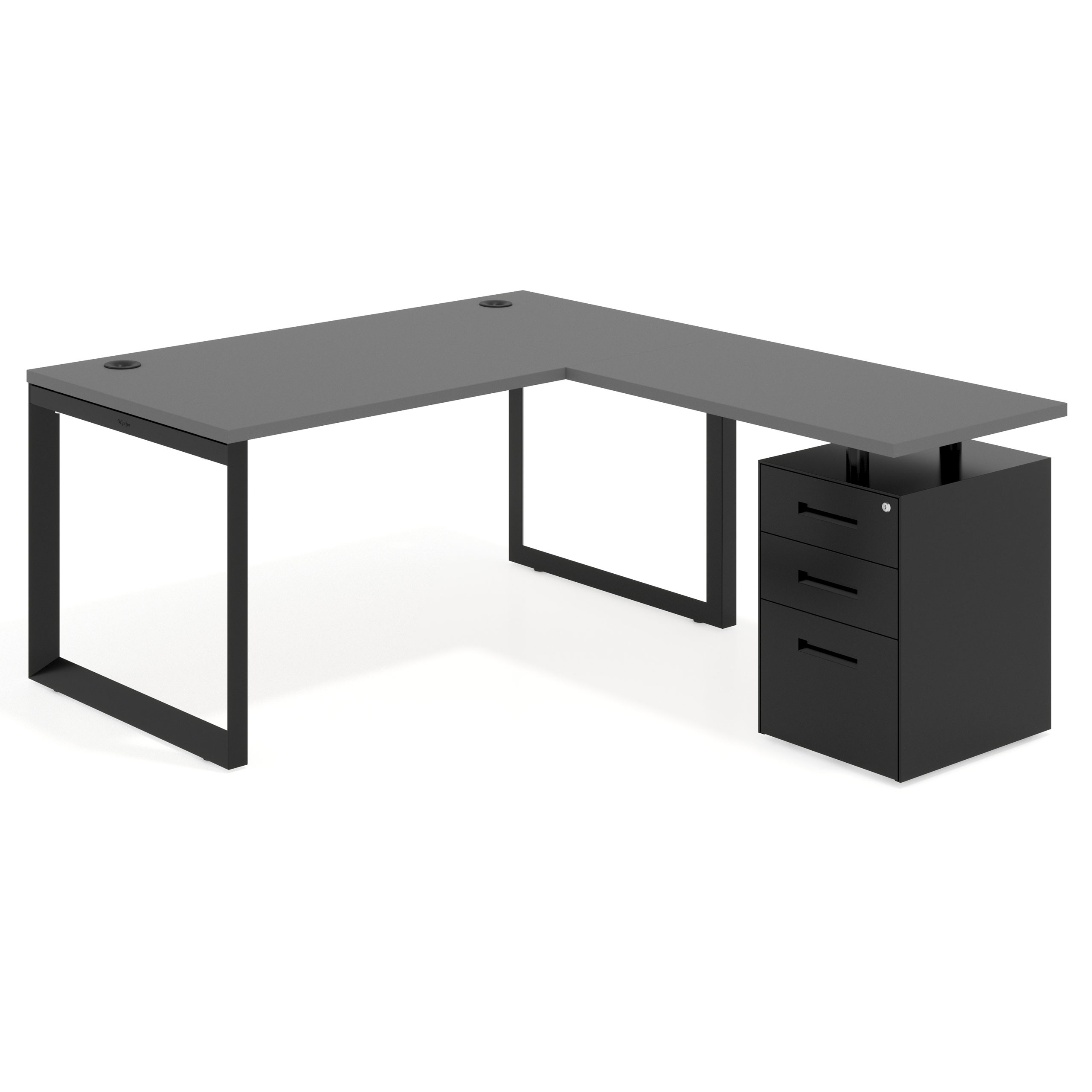 mesa en l 180x180 gris tormenta delta mesa de escritorio en l ala pedestal frontales metal recto 1