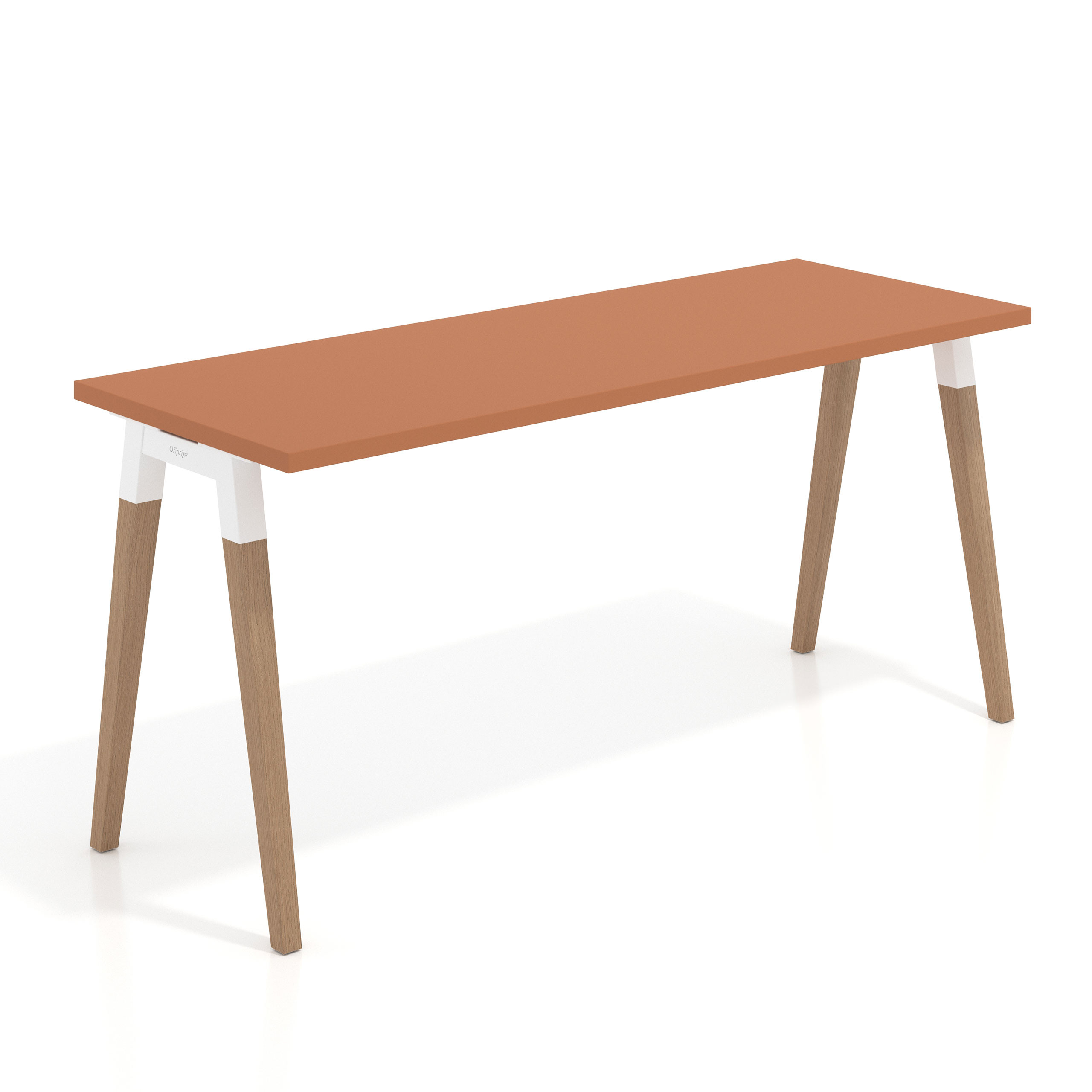 mesa de escritorio 100x60 terracota arki mesa individual fondo 60cm recto 1
