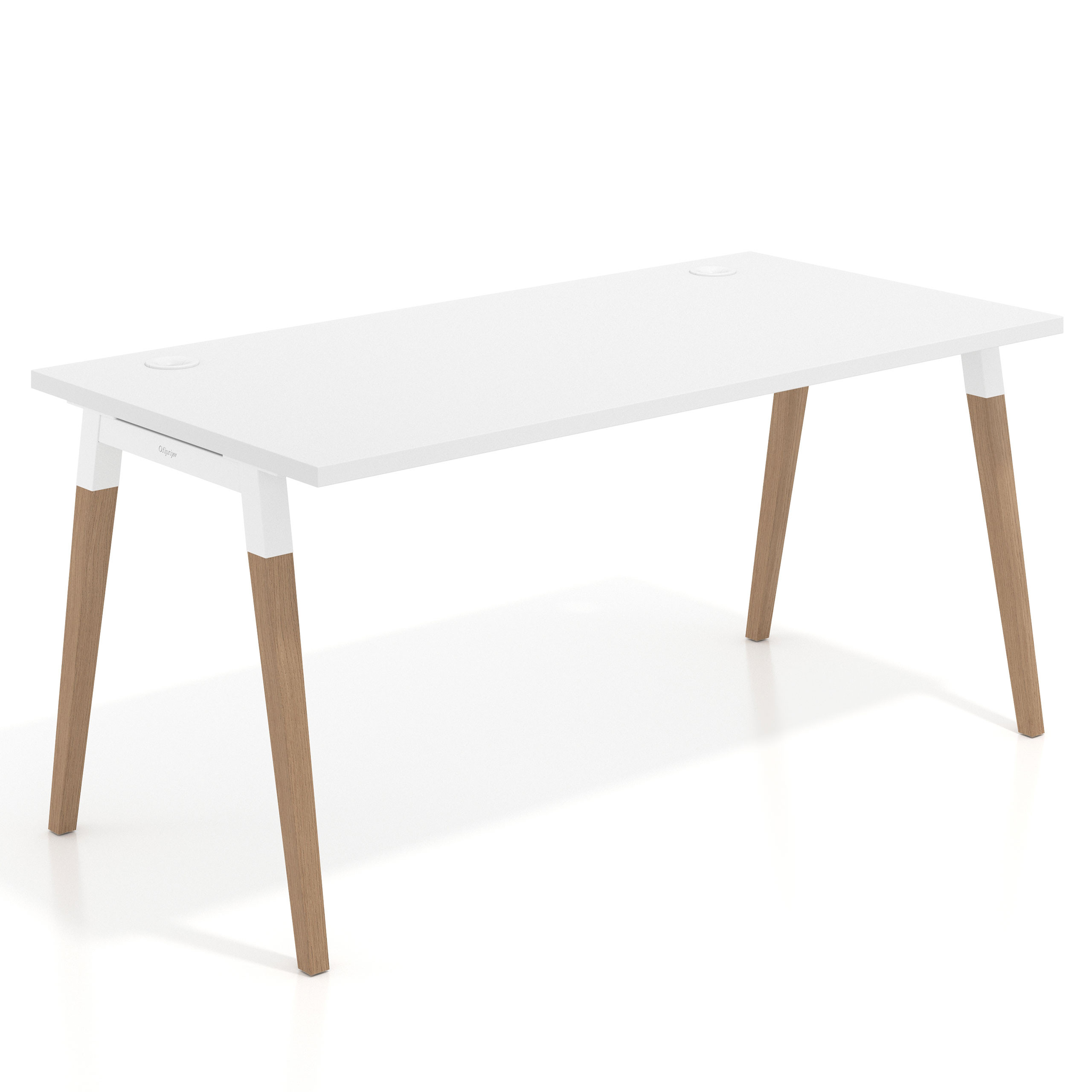mesa de escritorio 100x80 blanco mate arki mesa individual fondo 80cm recto 1