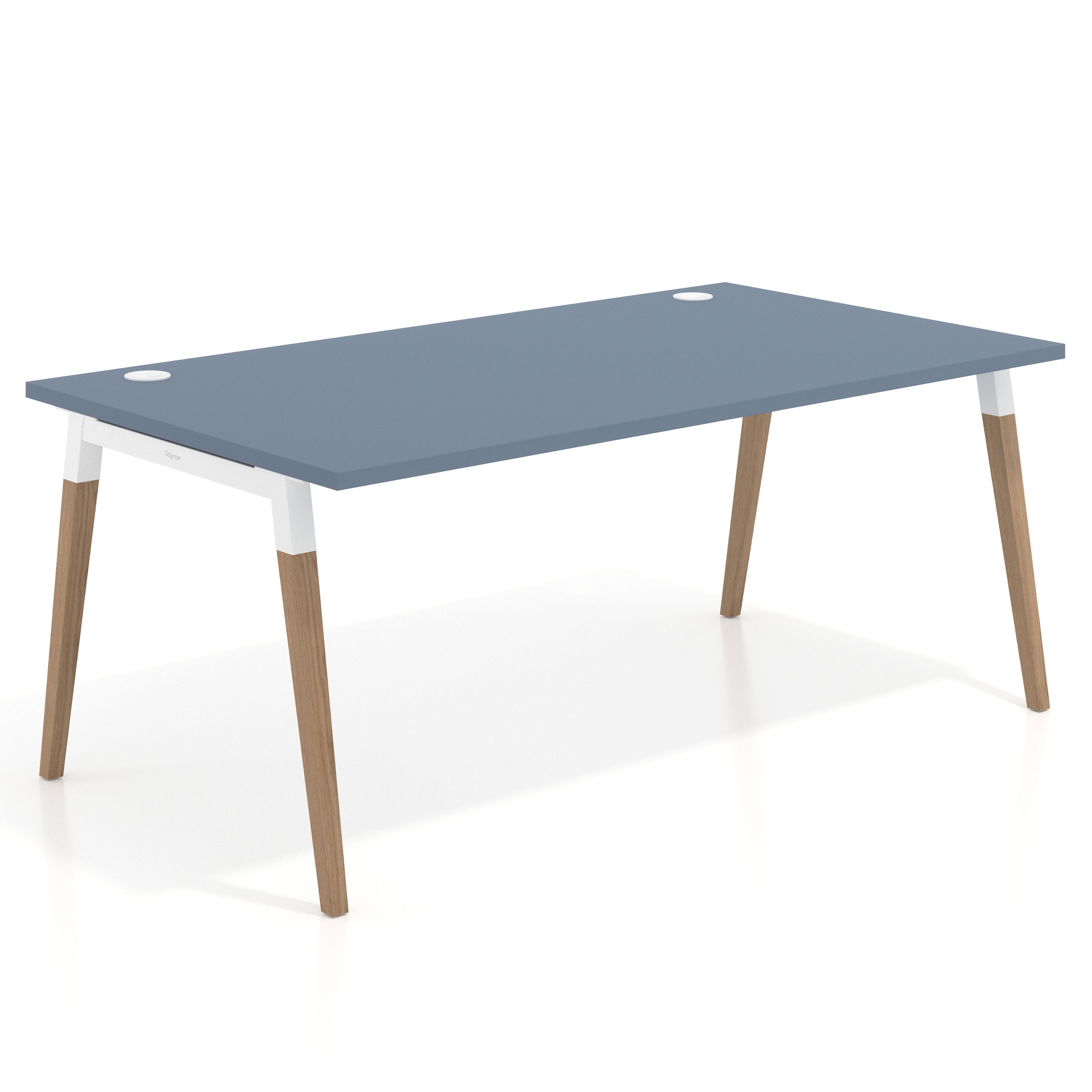mesa de escritorio 200x100 azul talco arki mesa individual fondo 100cm recto 1
