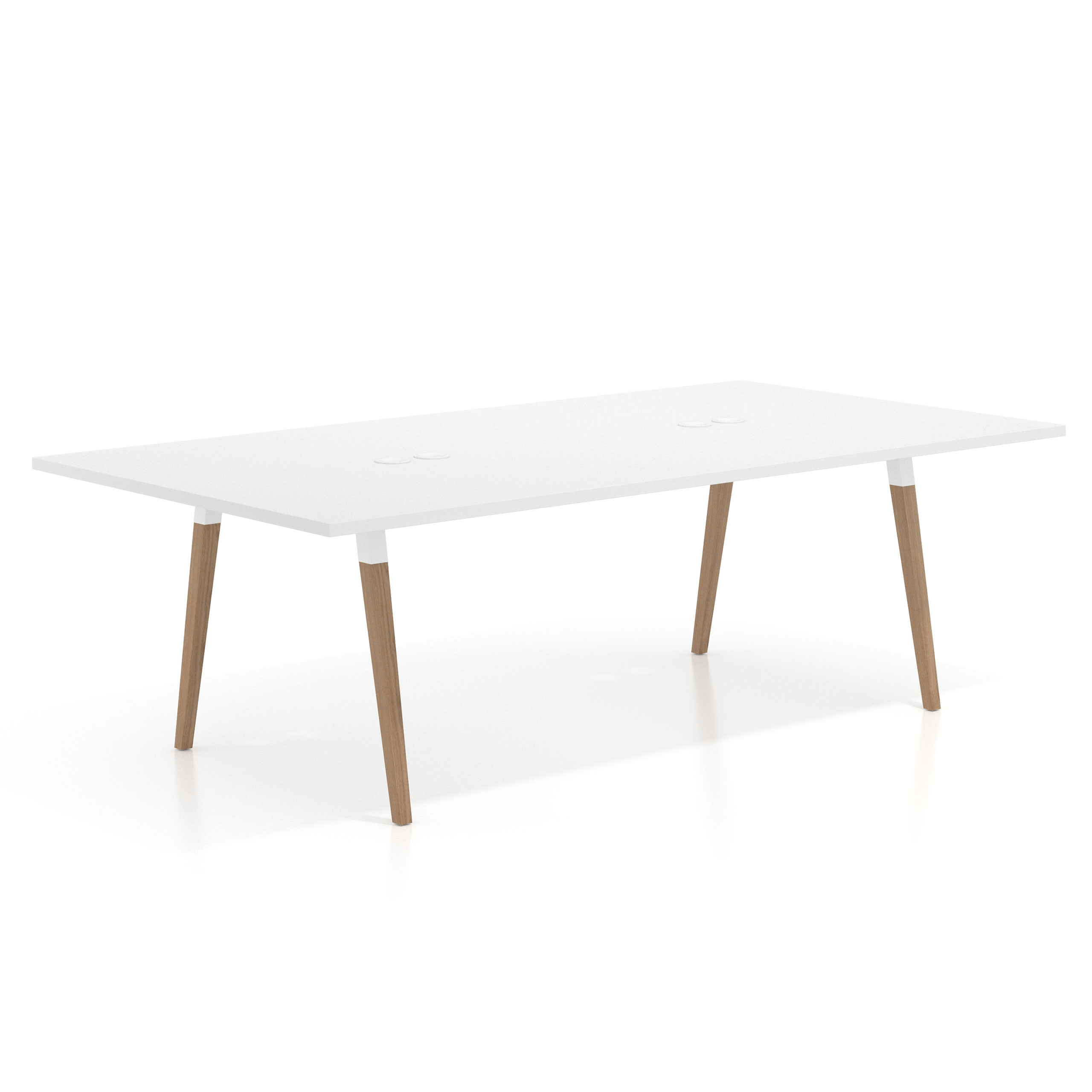 mesa reuniones 220x126 blanco mate arki mesa de reunion fondo 126cm recto 1
