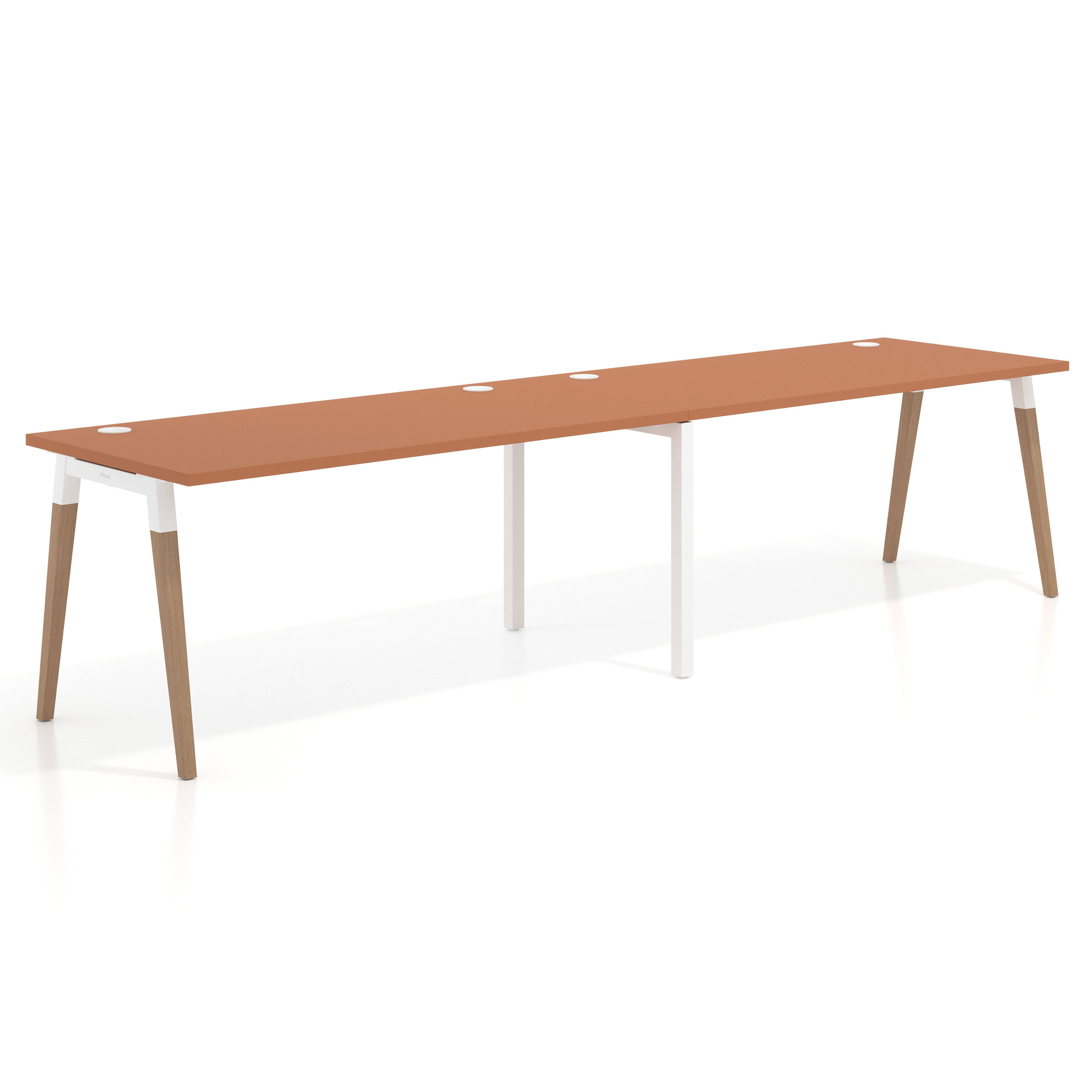 mesa multipuesto 200x80 terracota arki mesa progresiva doble fondo 80cm recto 1