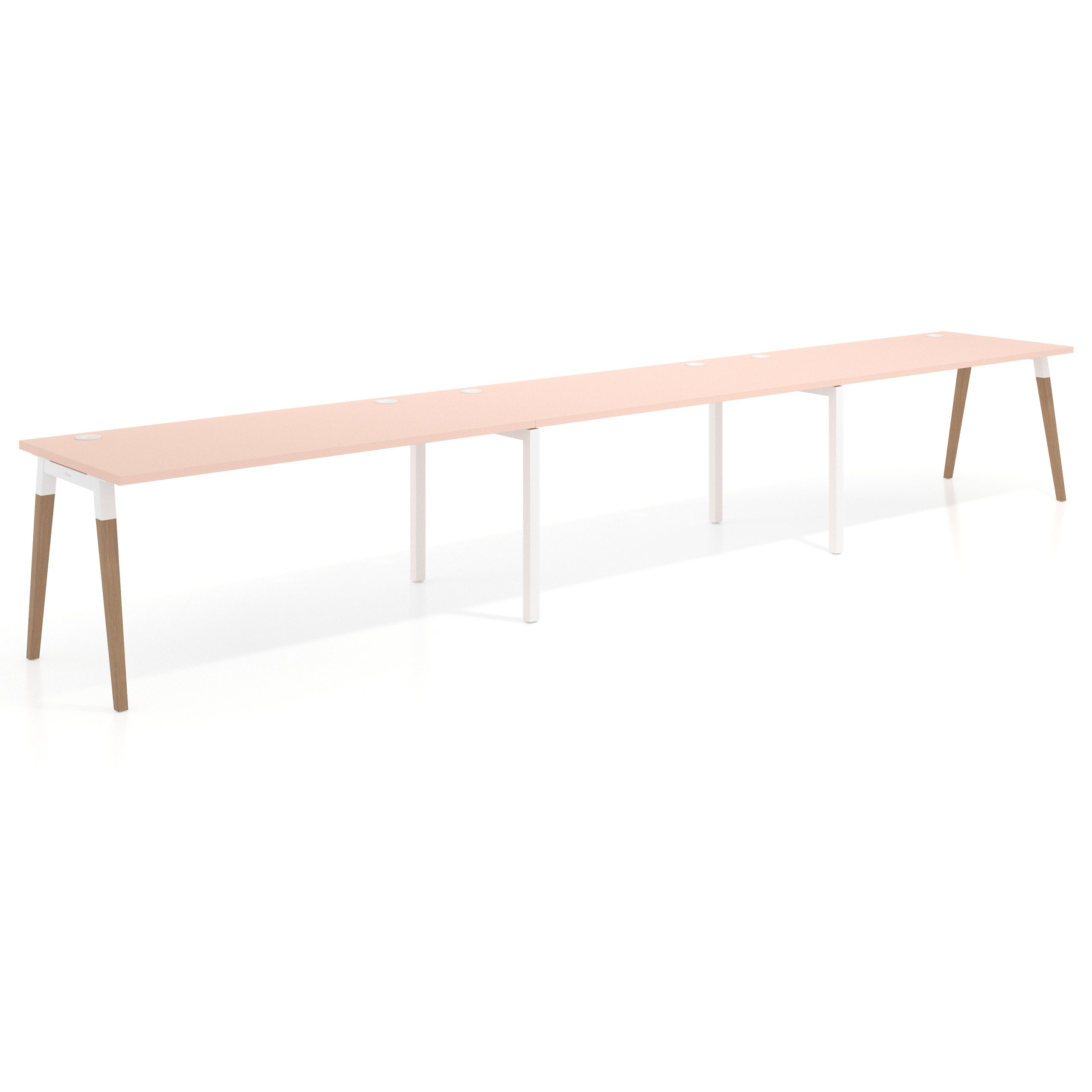 mesa multipuesto 300x80 rosa nube arki mesa progresiva triple fondo 80cm recto 1