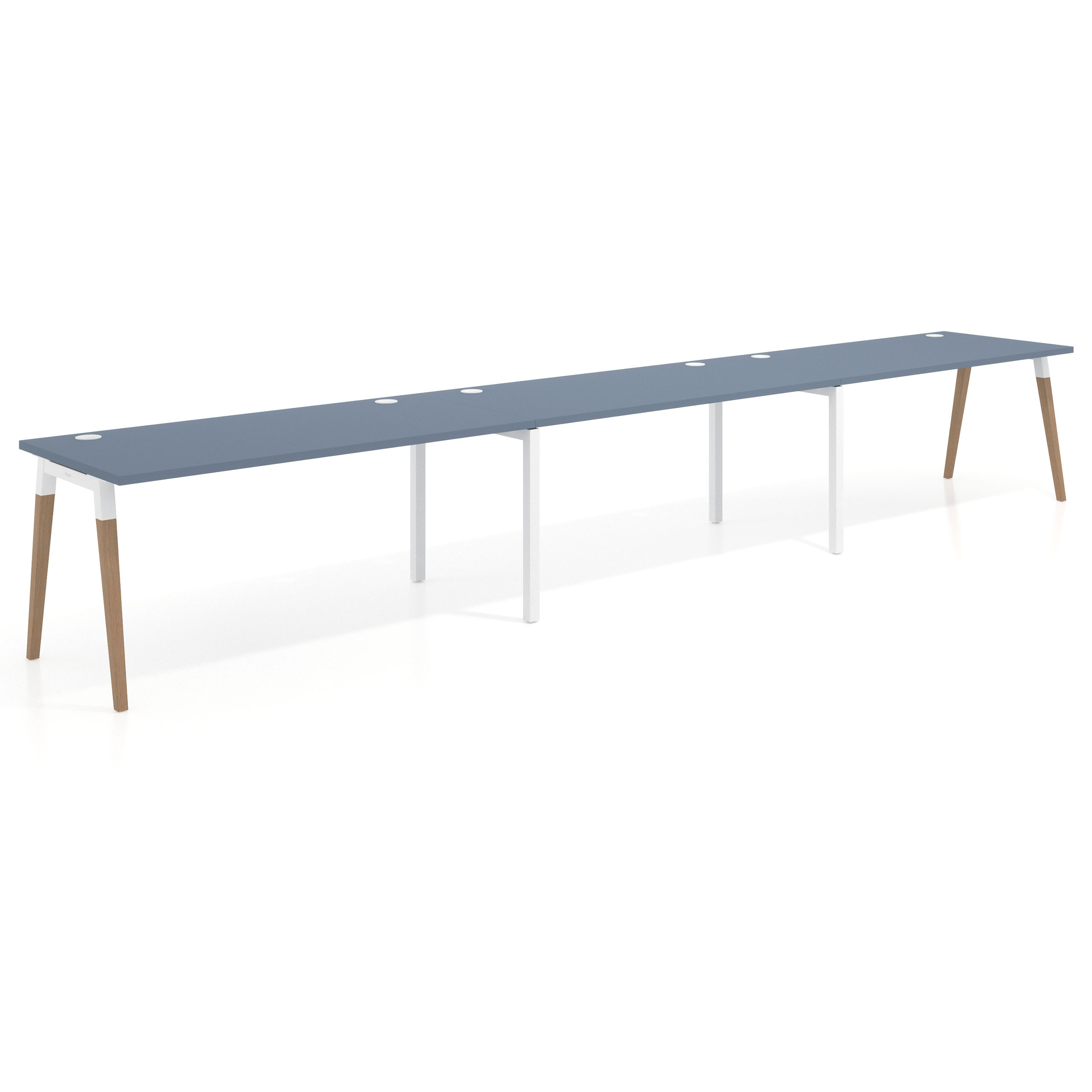 mesa multipuesto 300x80 azul talco arki mesa progresiva triple fondo 80cm recto 1
