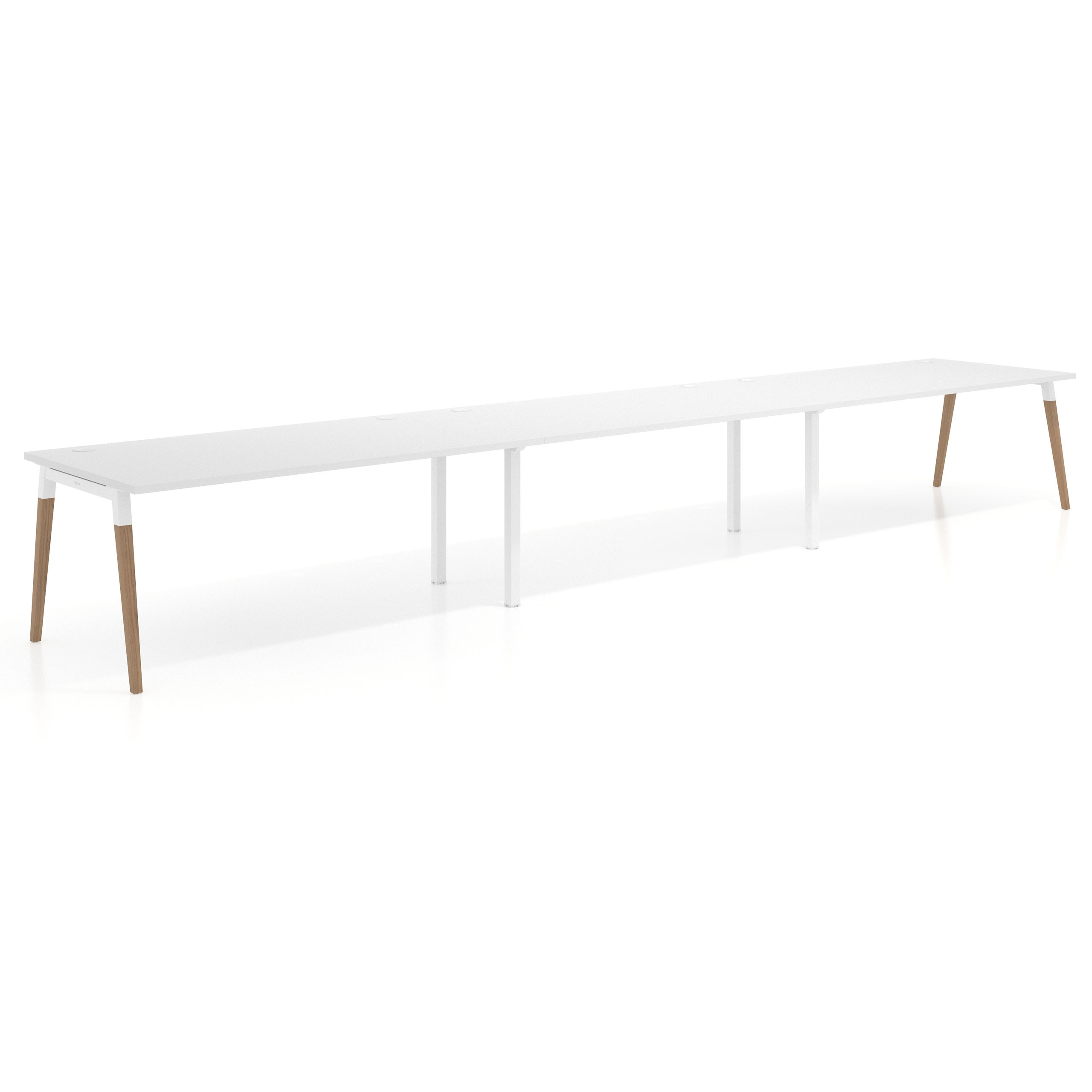 mesa multipuesto 300x100 blanco mate arki mesa progresiva triple fondo 100cm recto 1
