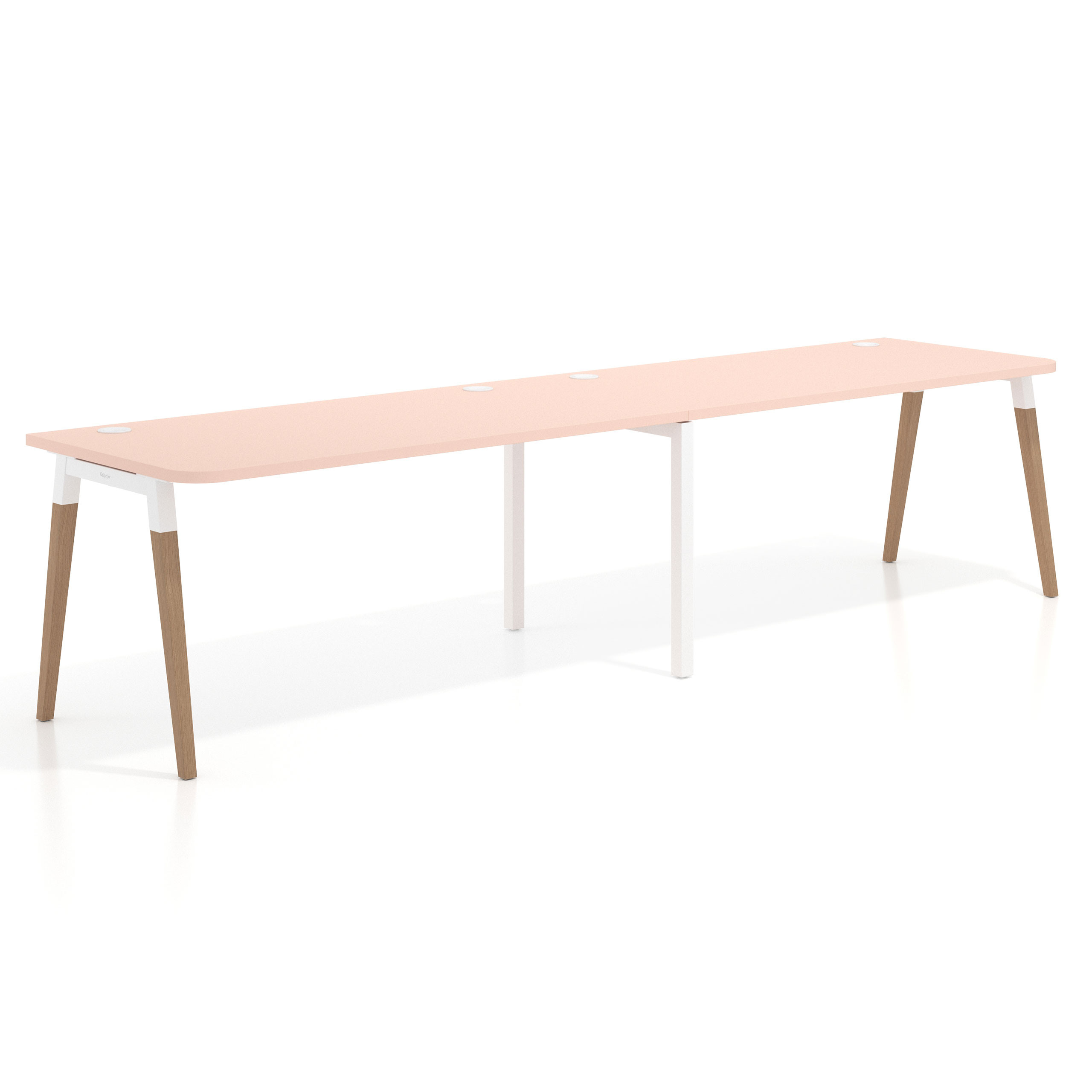 mesa multipuesto 240x80 rosa nube arki mesa progresiva doble fondo 80cm curvo 1