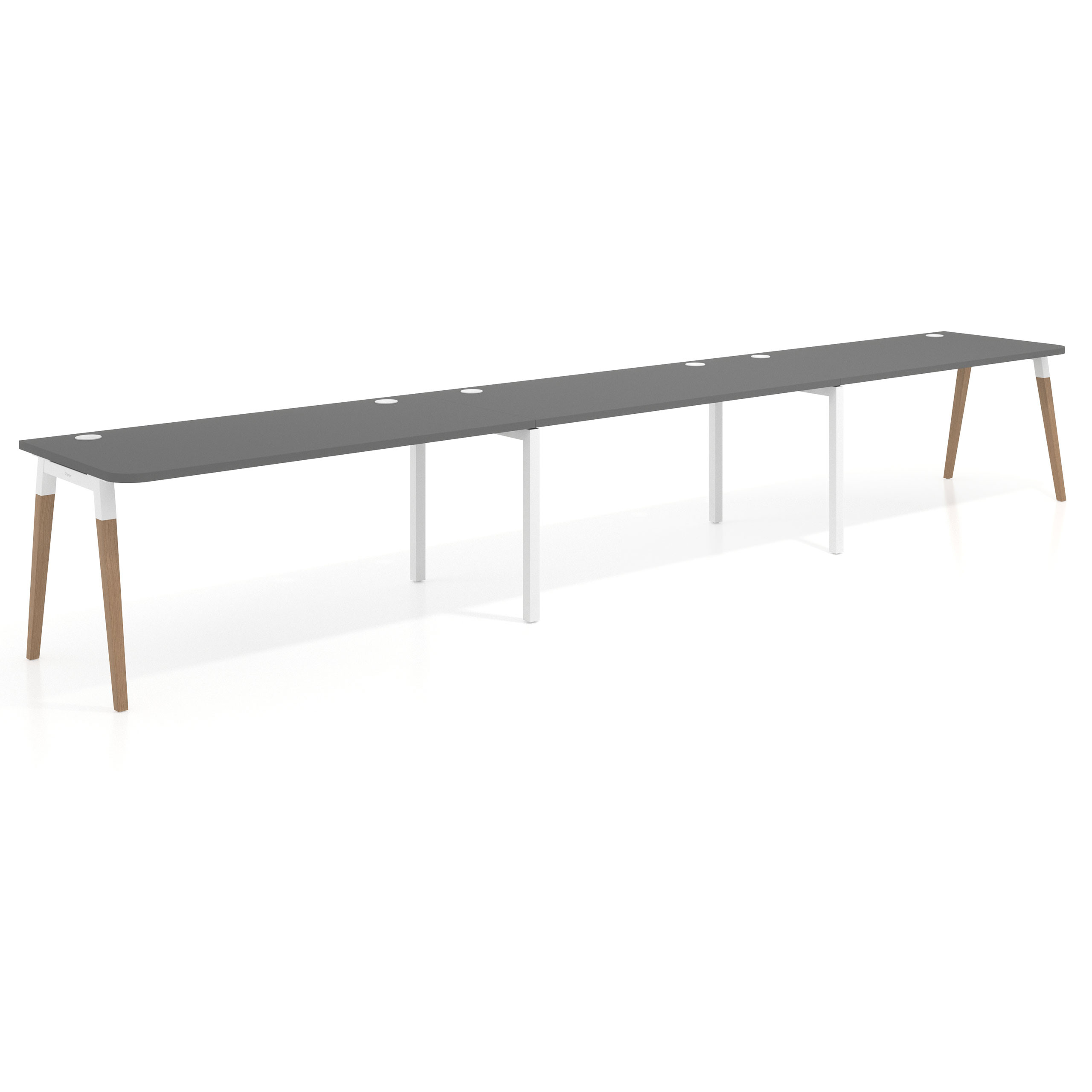 mesa multipuesto 360x80 gris tormenta arki mesa progresiva triple fondo 80cm curvo 1