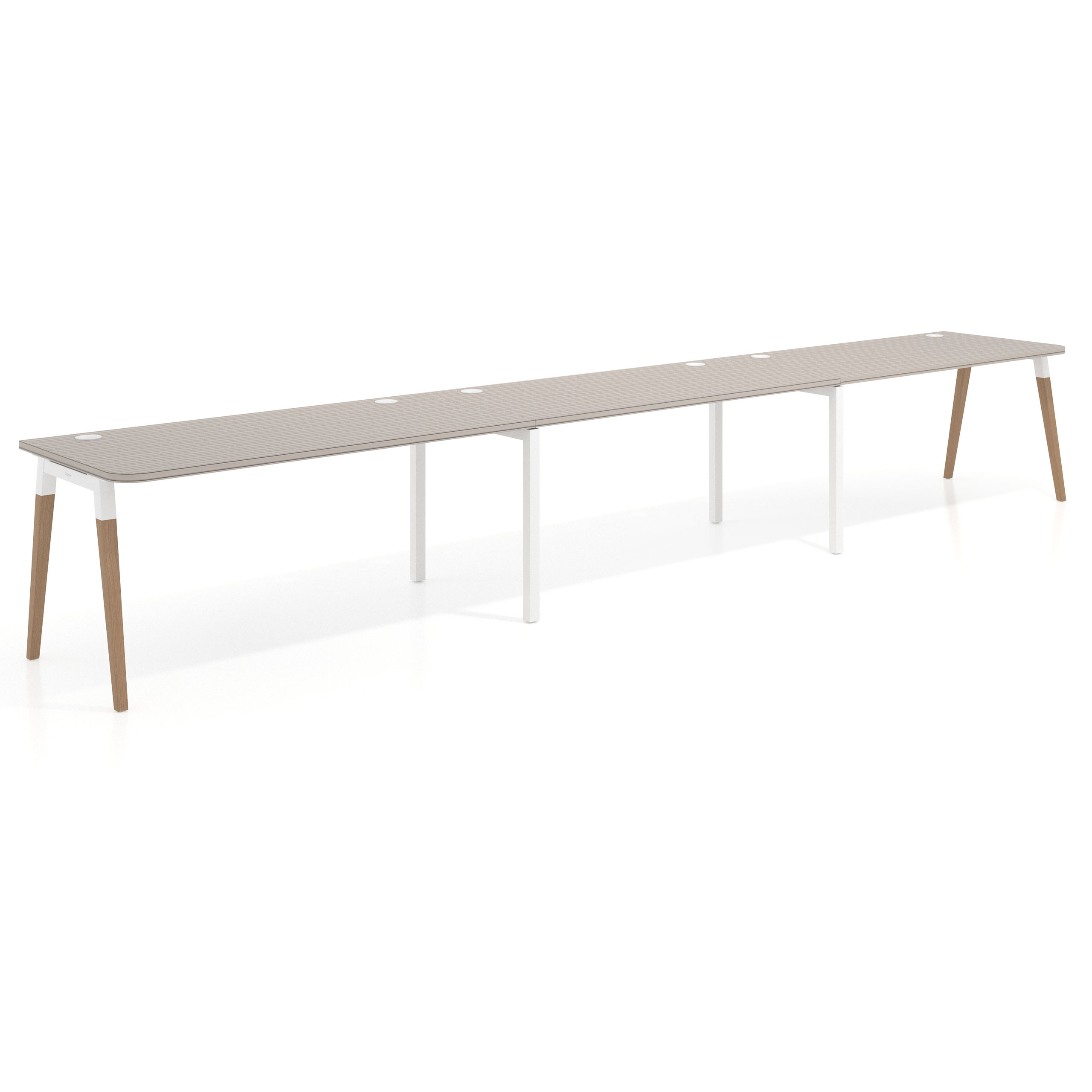 mesa multipuesto 360x80 rayado coco arki mesa progresiva triple fondo 80cm curvo 1