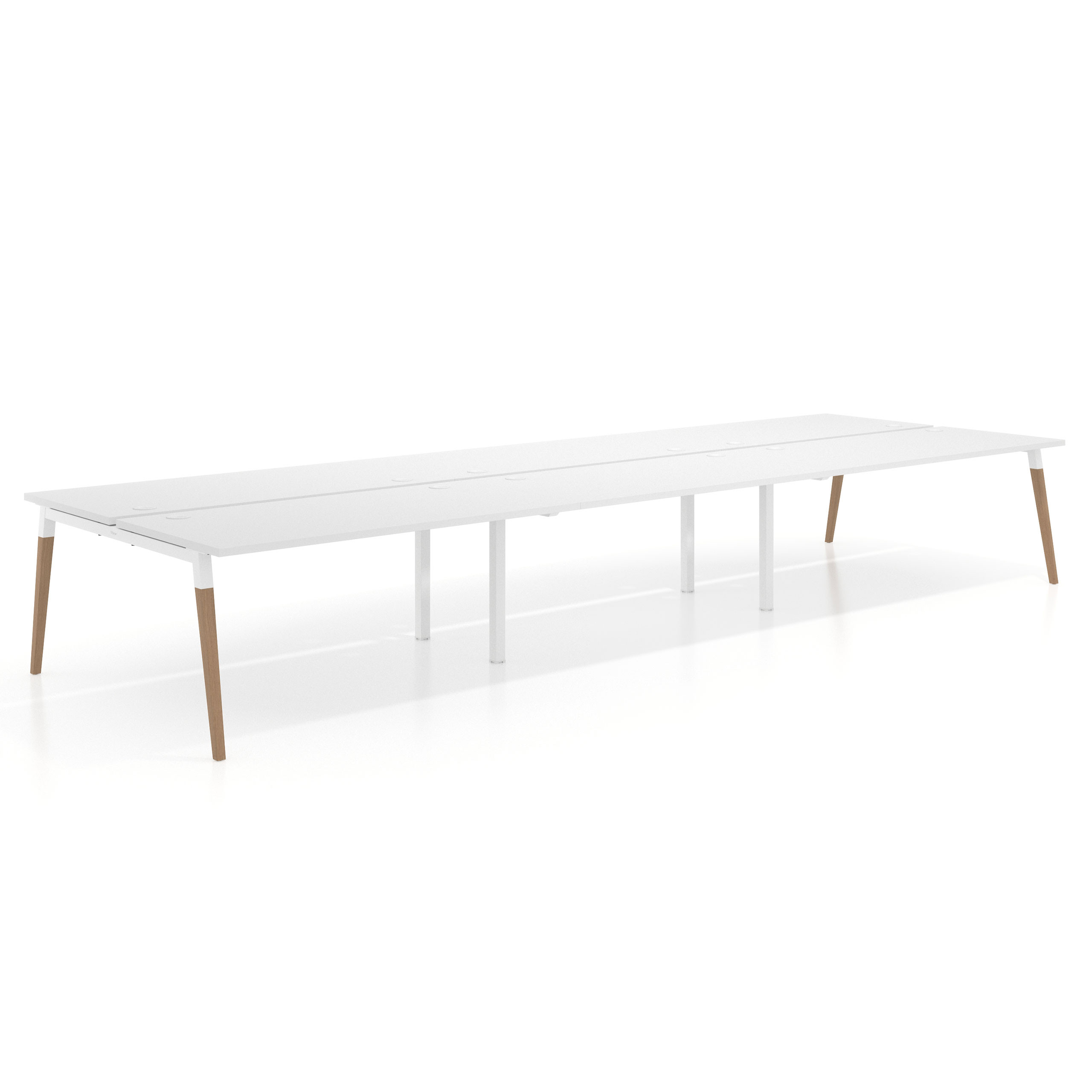 mesa multipuesto 300x166 blanco mate arki mesa bench fondo 166cm recto 1