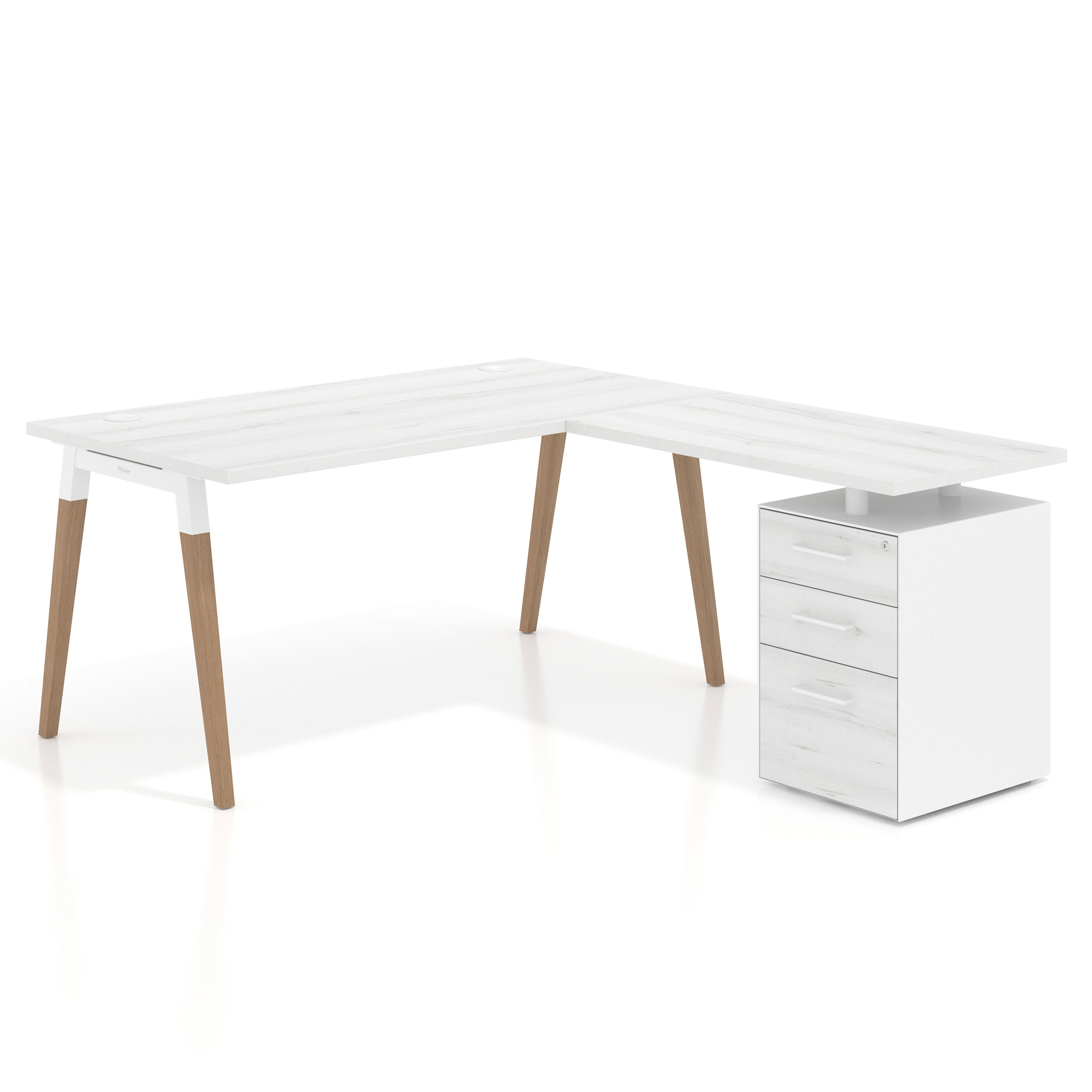 mesa en l 180x180 albo arki mesa de oficina 80cm con pedestal frontales de melamina recto 1