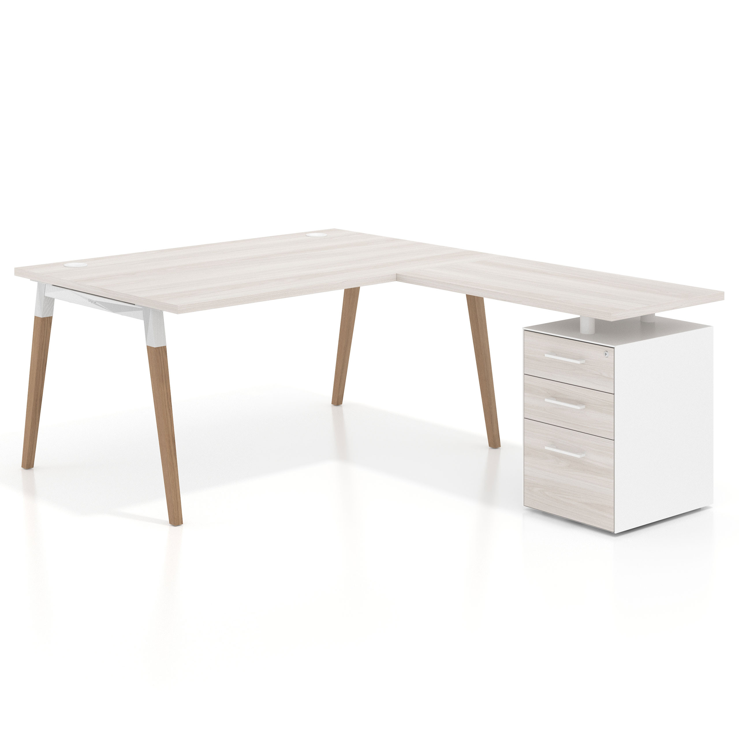 mesa en l arki mesa de oficina 100cm con pedestal frontales de melamina recto 1