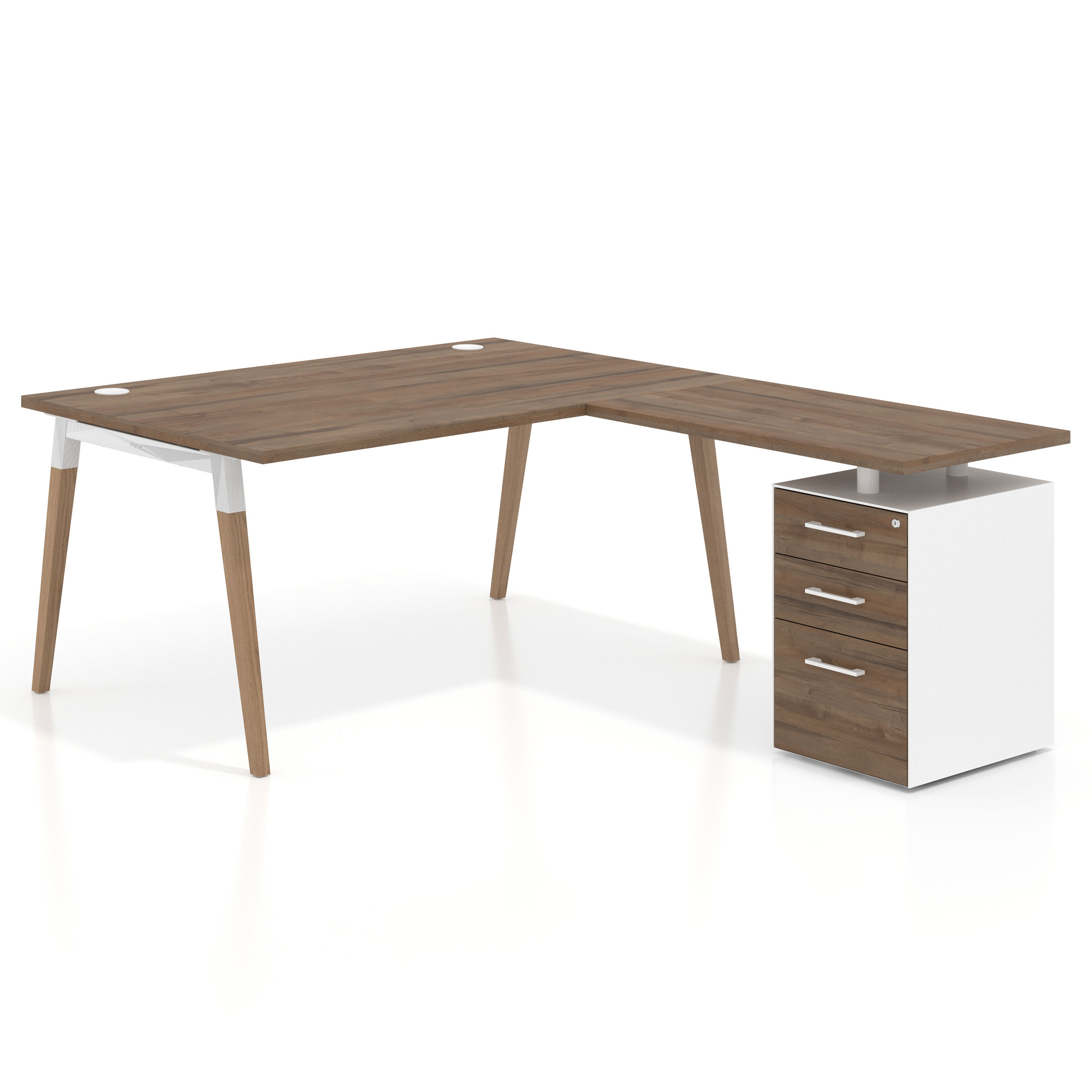 mesa en l 140x200 noce sabi arki mesa de oficina 100cm con pedestal frontales de melamina recto 1