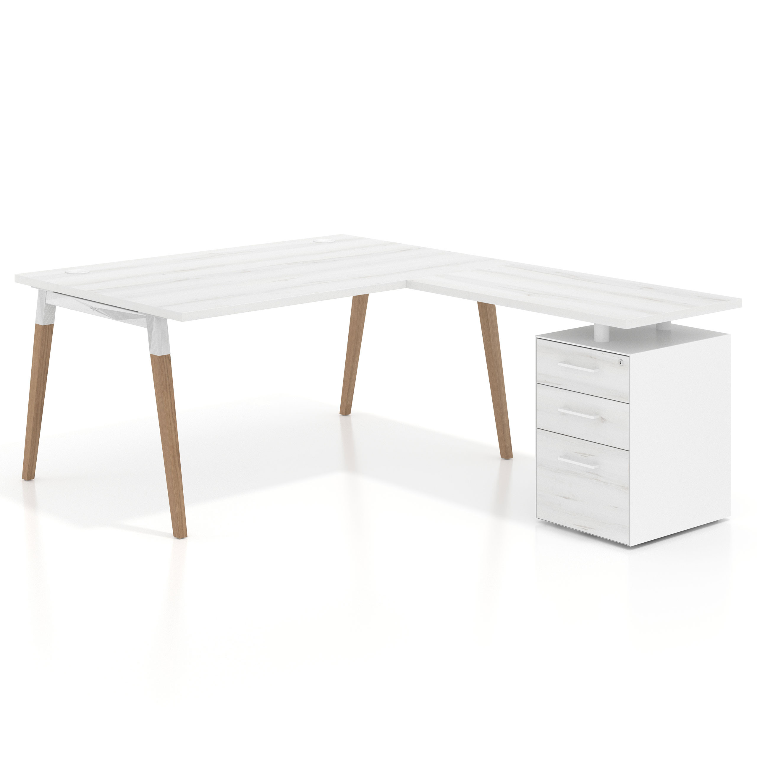mesa en l 140x200 albo arki mesa de oficina 100cm con pedestal frontales de melamina recto 1