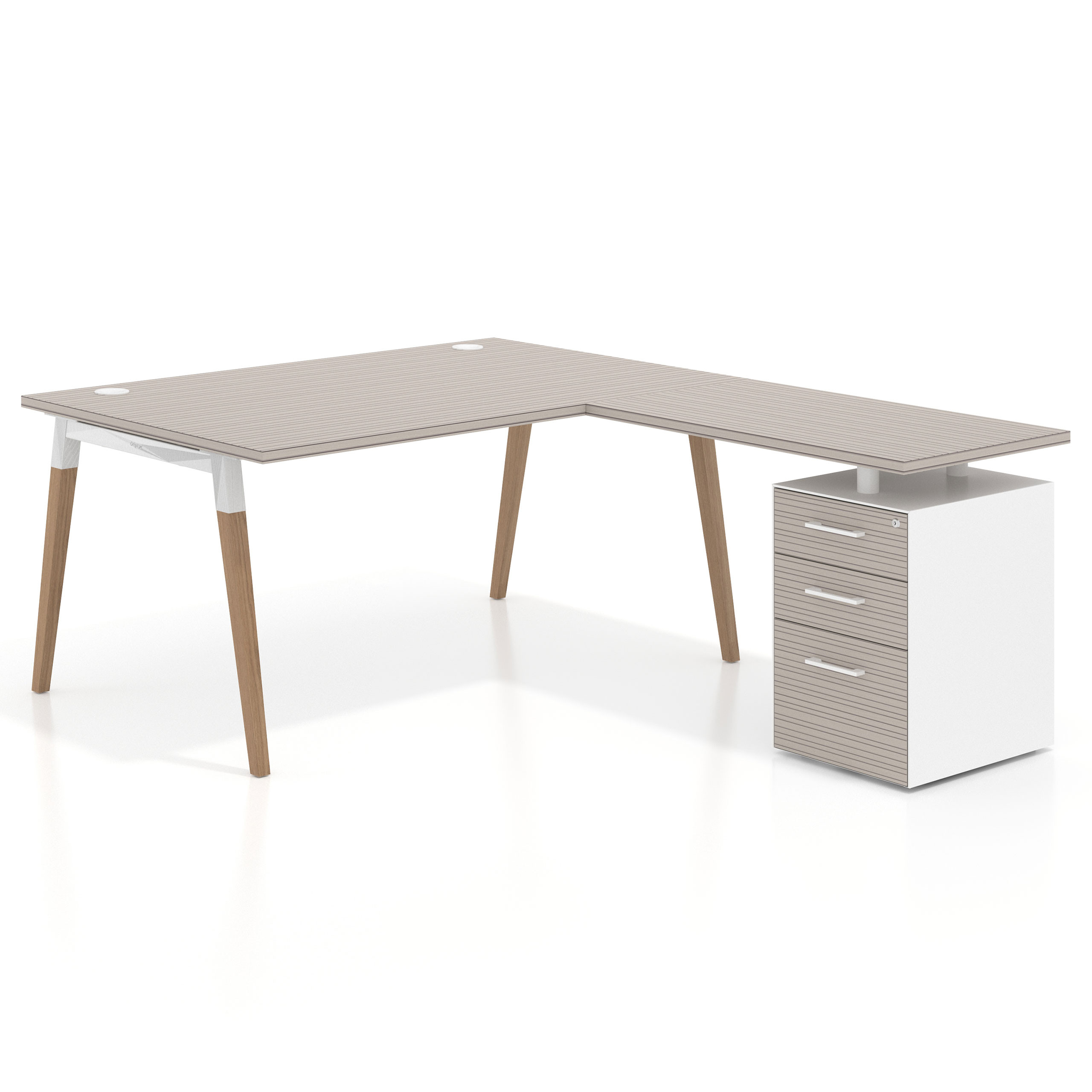 mesa en l 140x200 rayado coco arki mesa de oficina 100cm con pedestal frontales de melamina recto 1