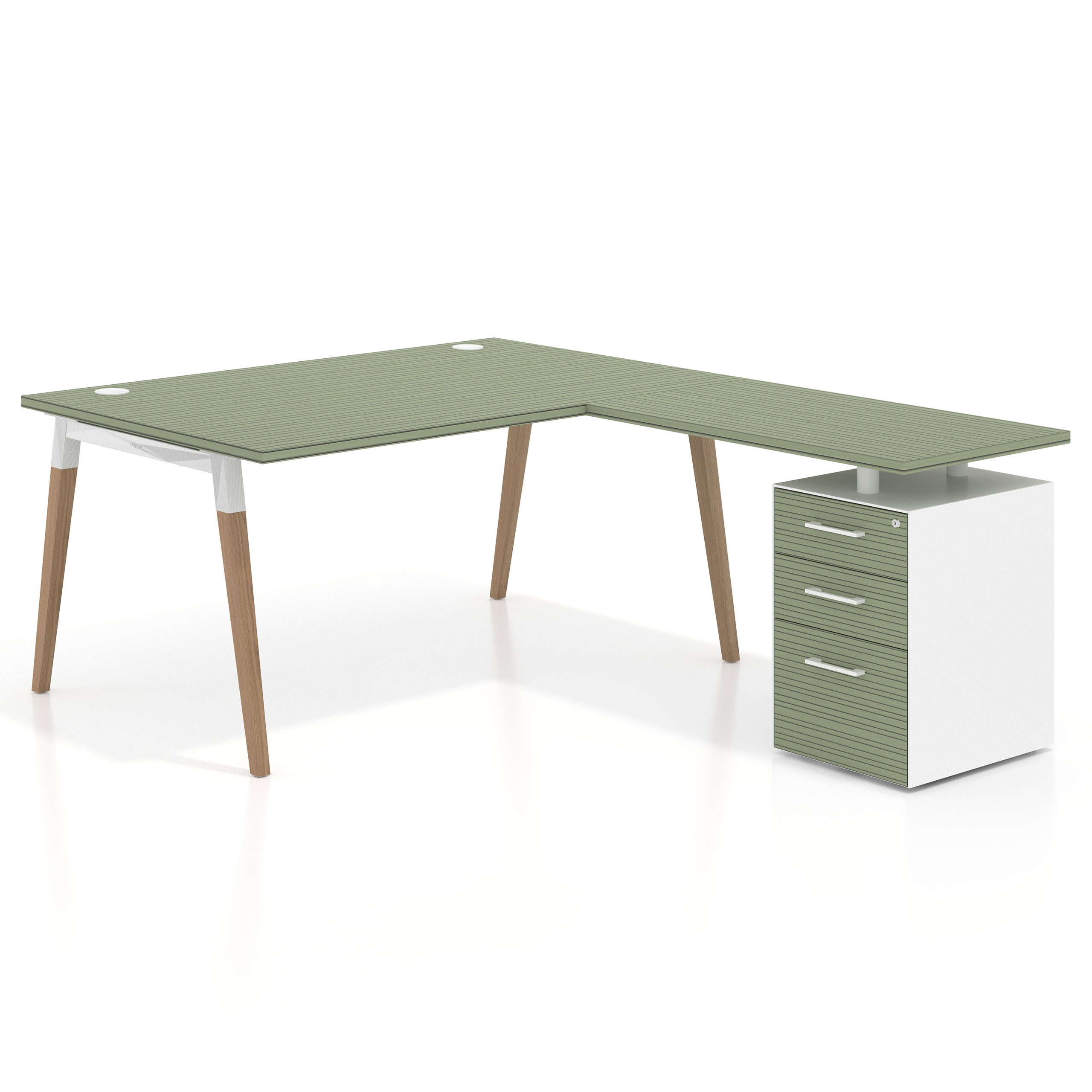 mesa en l 140x200 rayado sauce arki mesa de oficina 100cm con pedestal frontales de melamina recto 1
