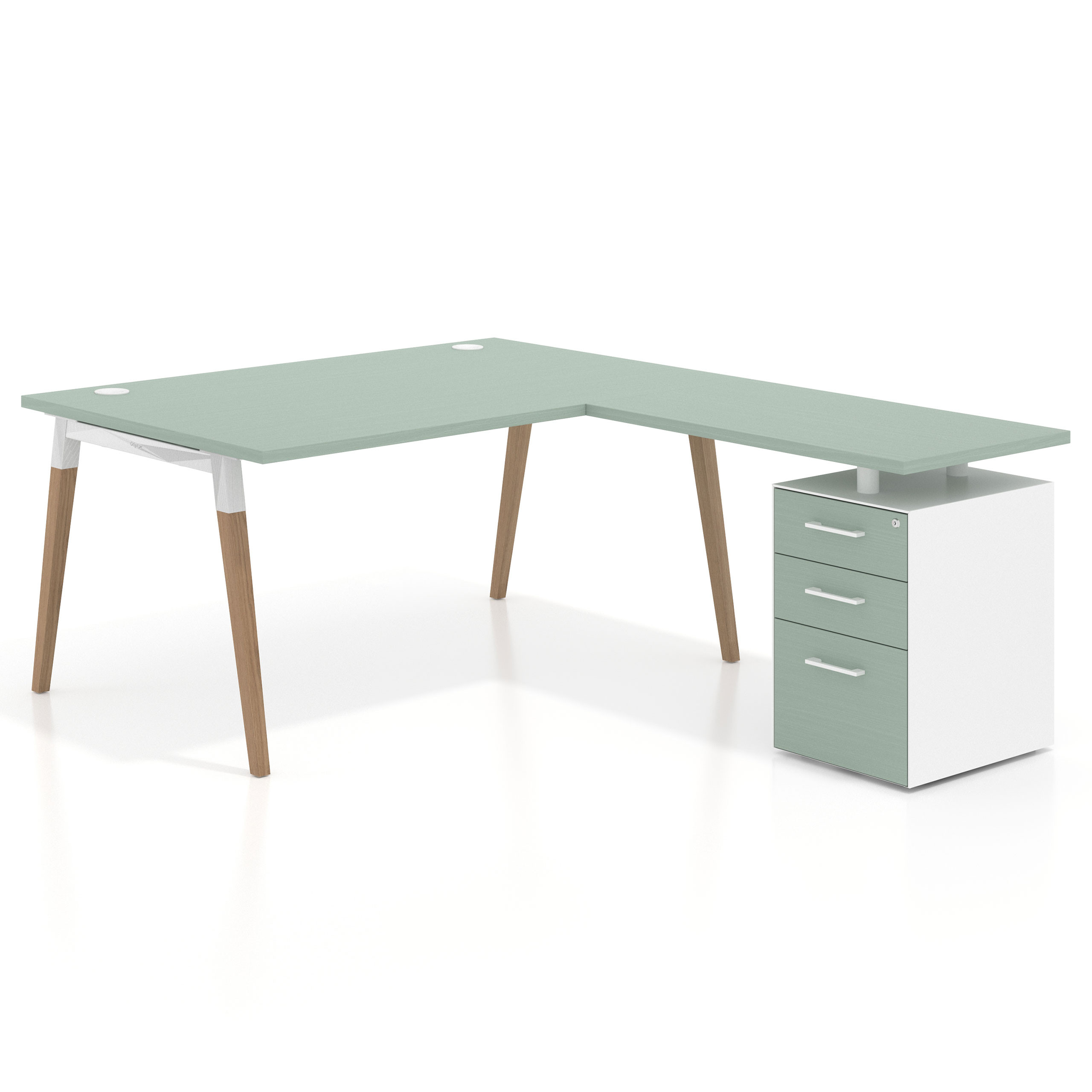 mesa en l 140x200 iris arki mesa de oficina 100cm con pedestal frontales de melamina recto 1