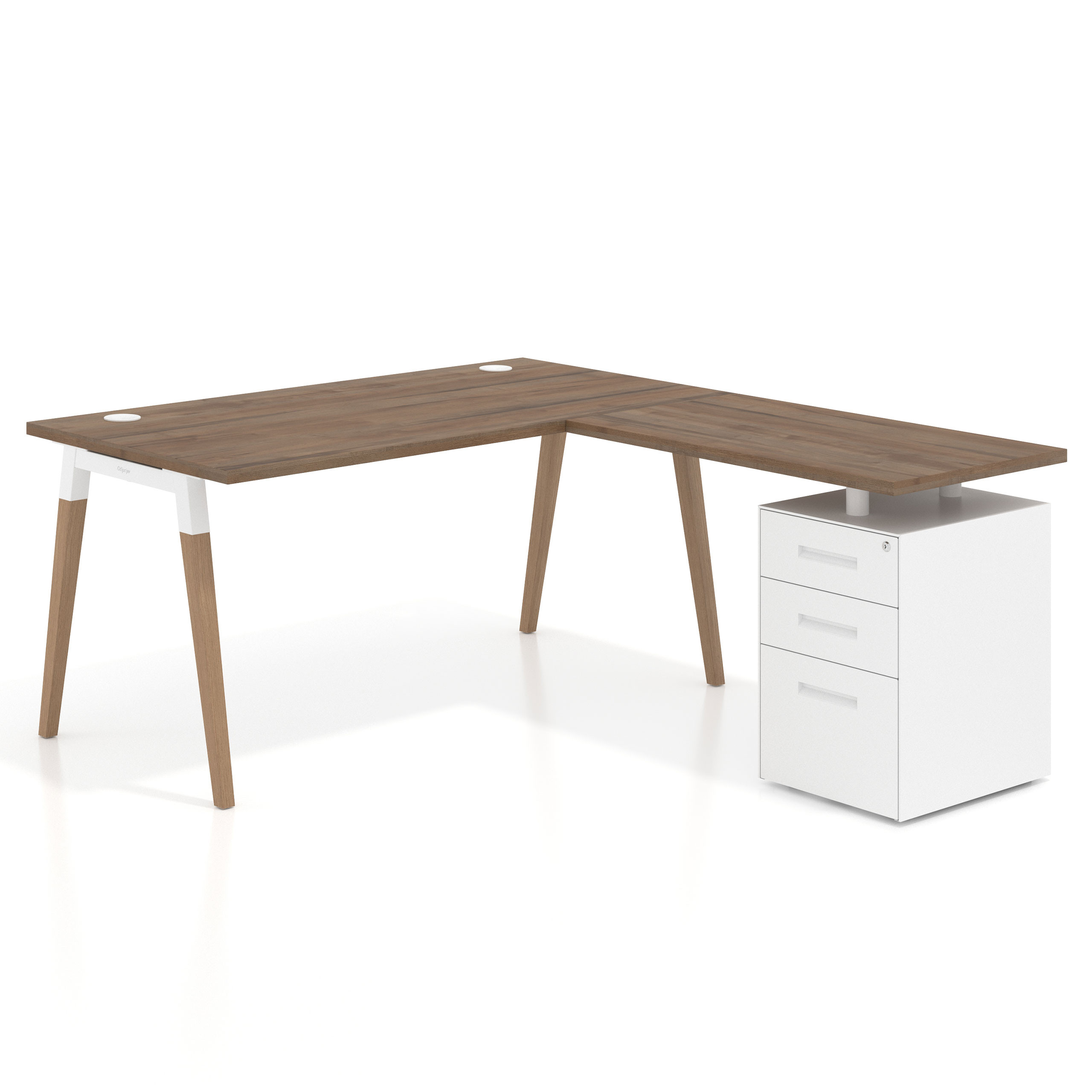 mesa en l 140x180 noce sabi arki mesa de oficina 80cm con pedestal frontales de metal recto 1