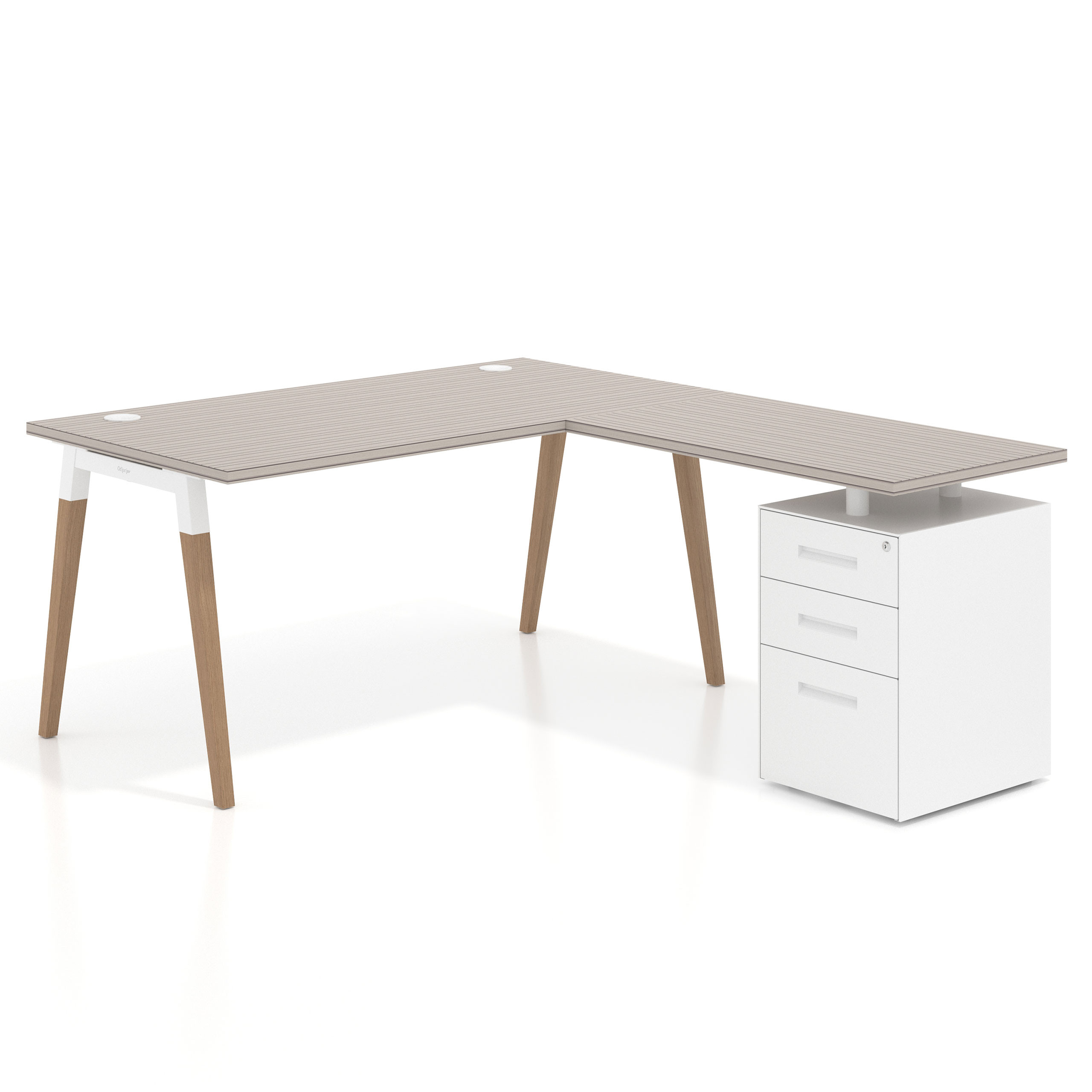 mesa en l 140x180 rayado coco arki mesa de oficina 80cm con pedestal frontales de metal recto 1