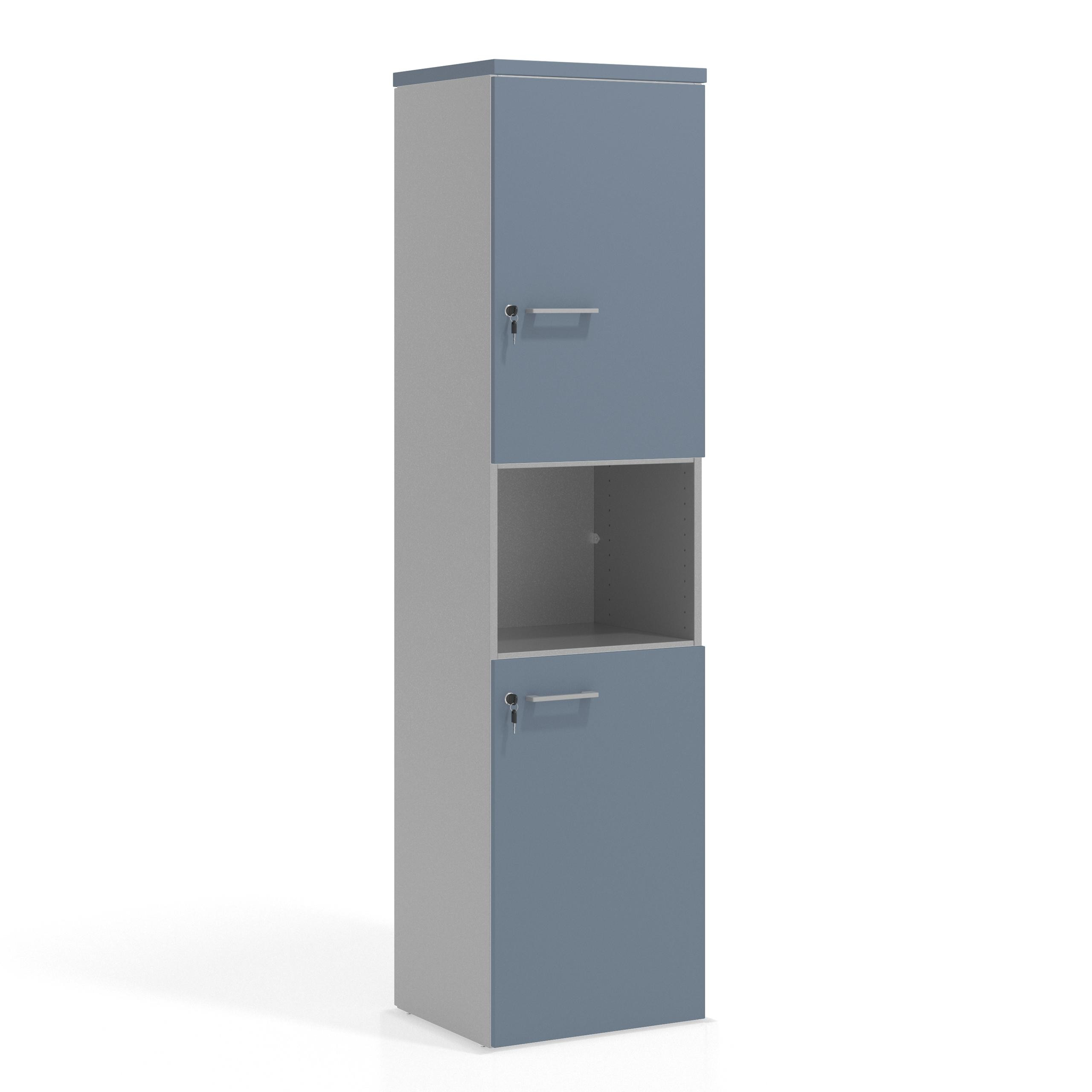 armario de oficina azul talco colors doble puerta puerta 2h 2h 1