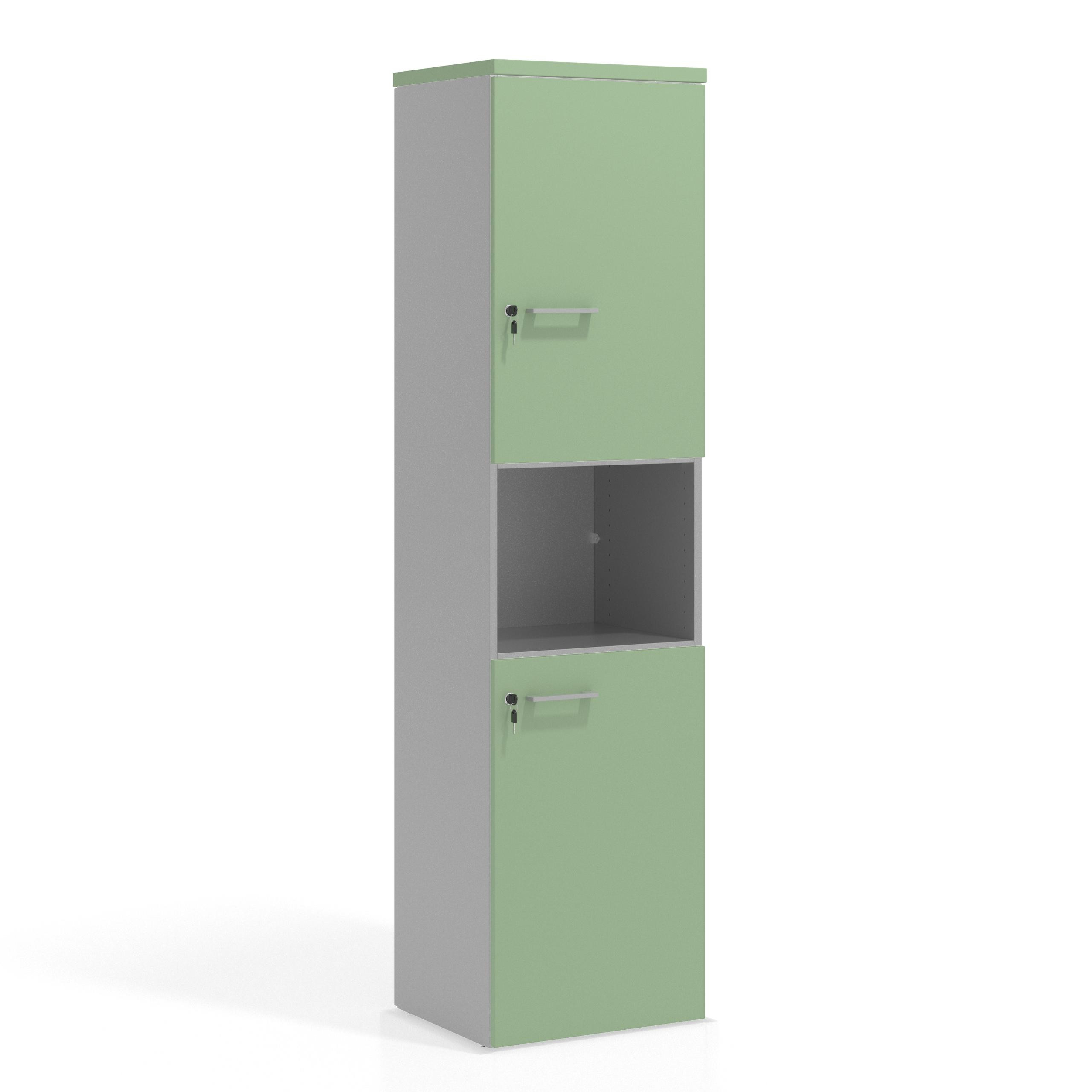 armario de oficina verde talco colors doble puerta puerta 2h 2h 1