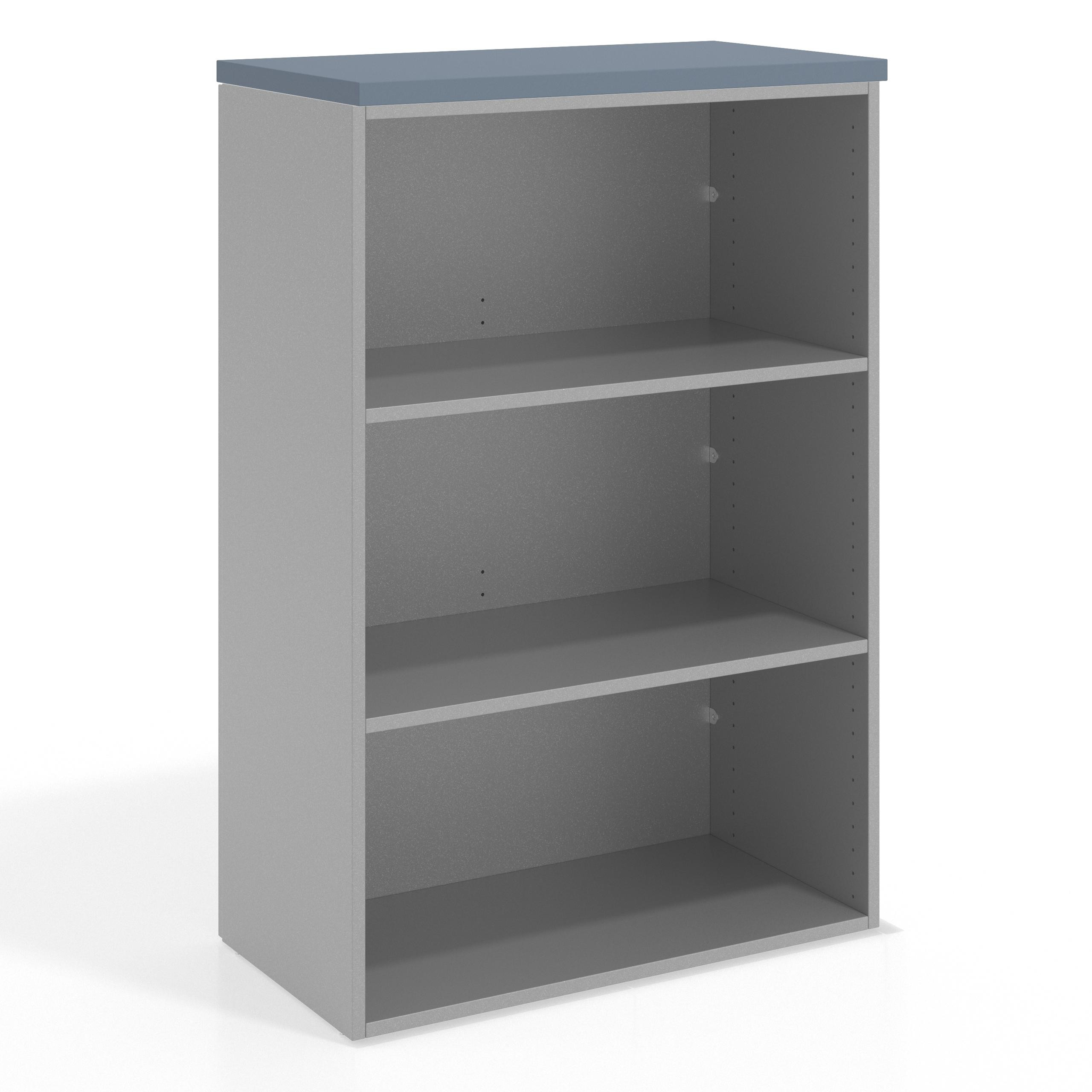 armario de oficina azul talco colors estanteria sin puertas 1