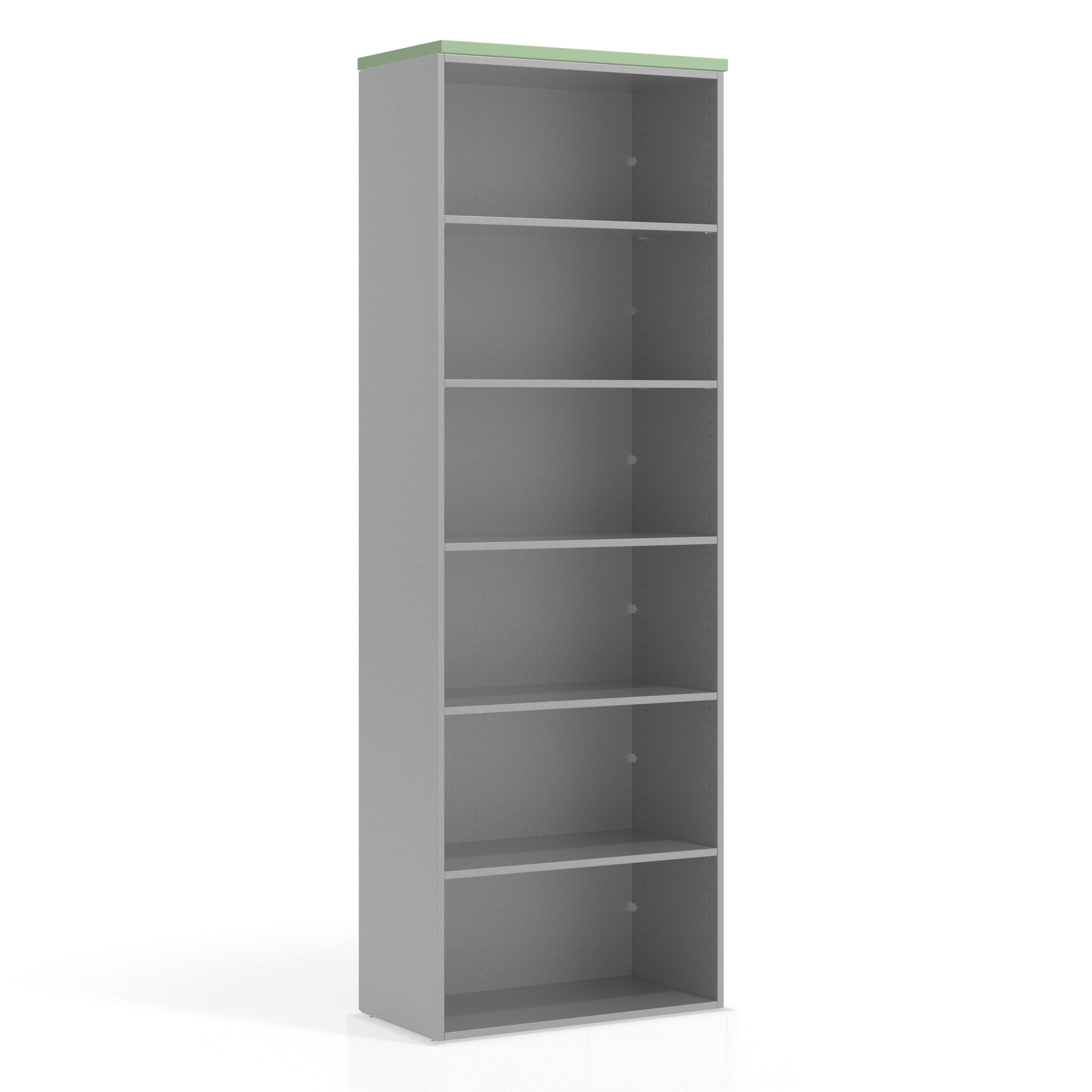 armario de oficina verde talco colors estanteria sin puertas 1