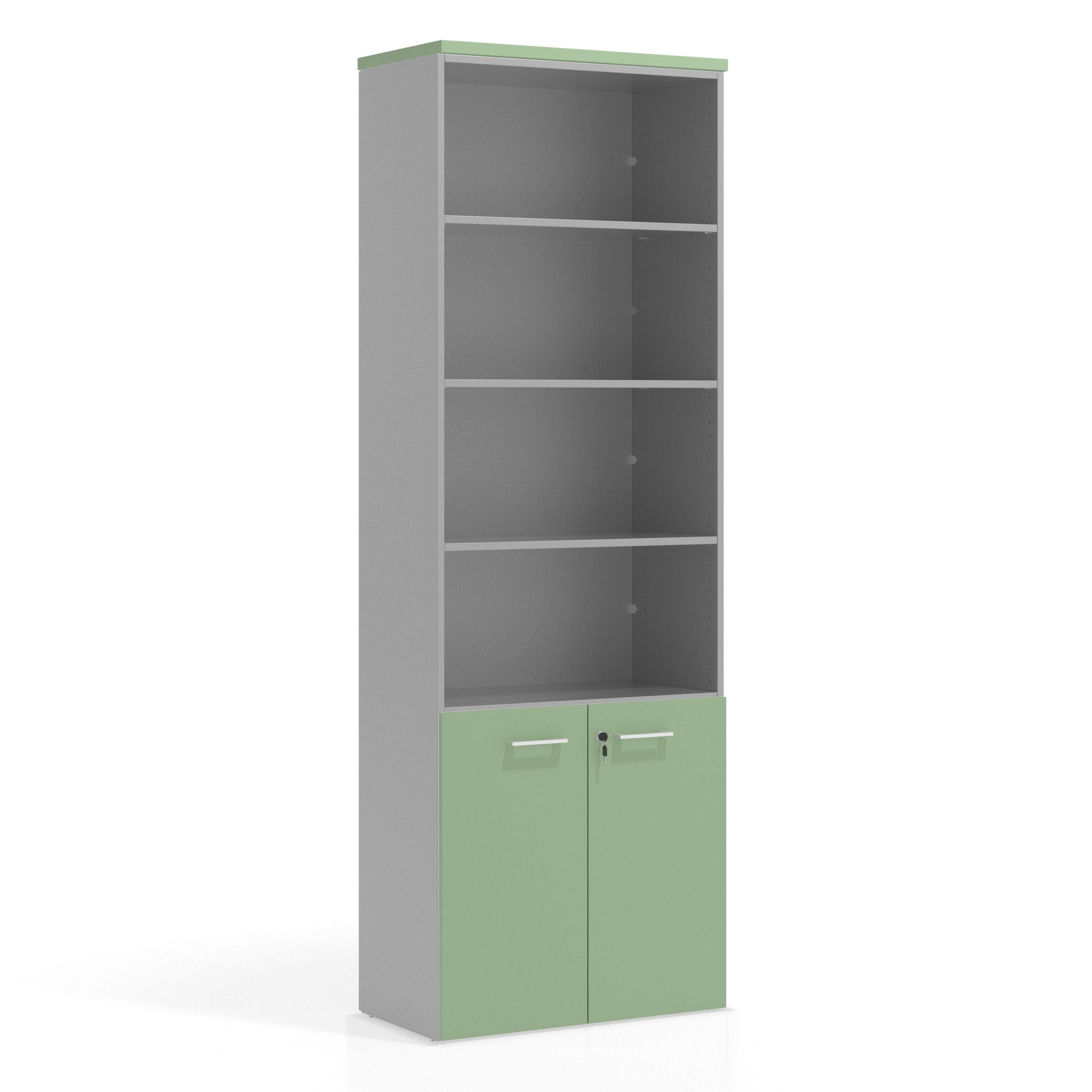 armario de oficina verde talco colors puerta 2 alturas puertas 2h 1