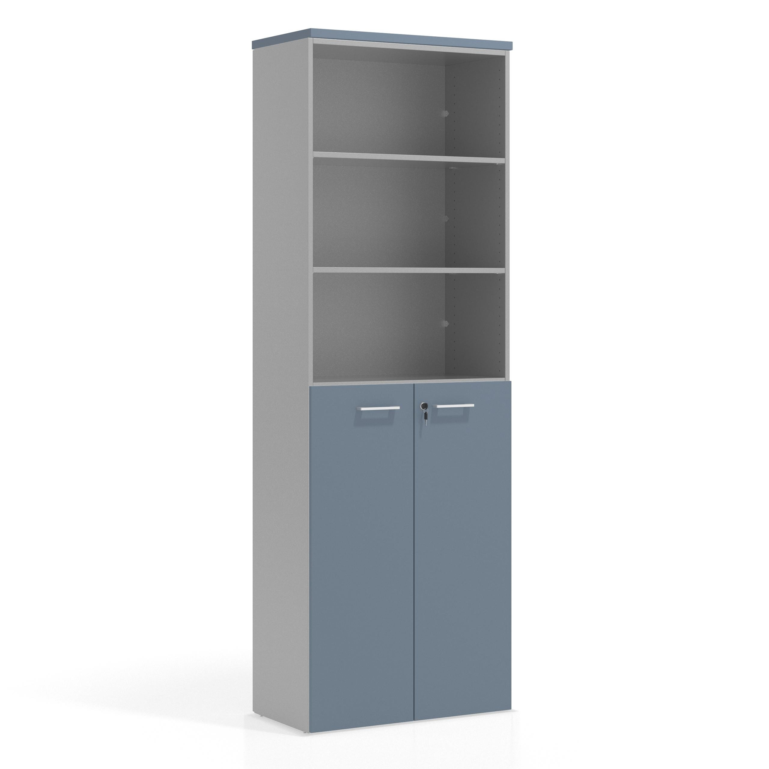 armario de oficina azul talco colors puerta 3 alturas puertas 3h 1