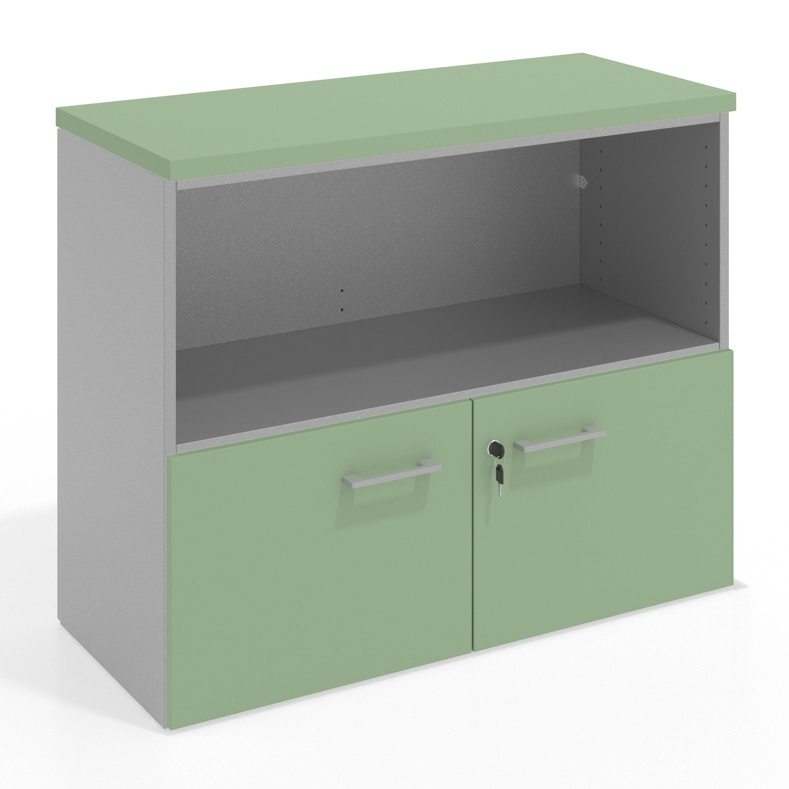 armario de oficina verde talco colors puerta baja puertas 1h 1