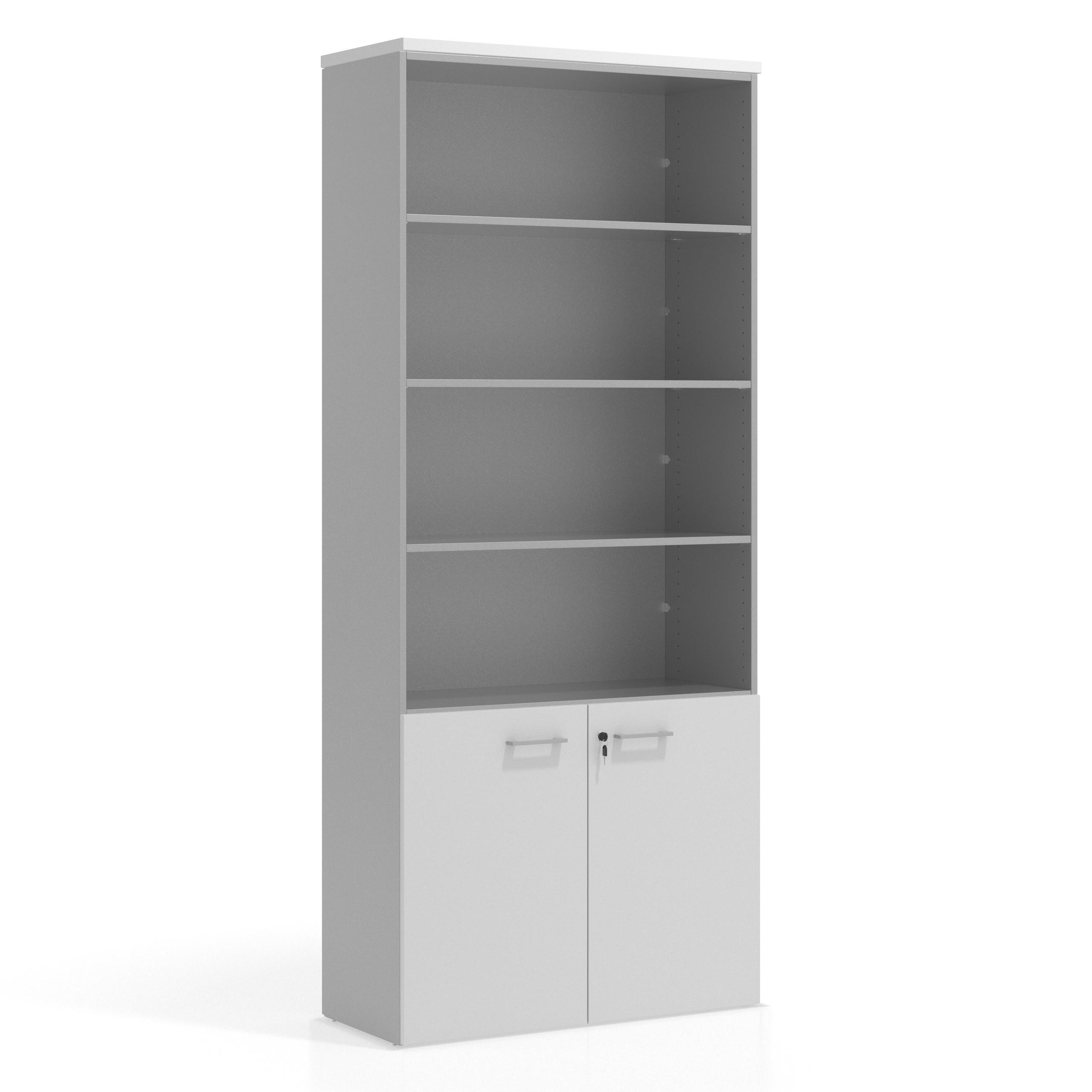 armario de oficina blanco mate colors puerta baja puertas 2h 1