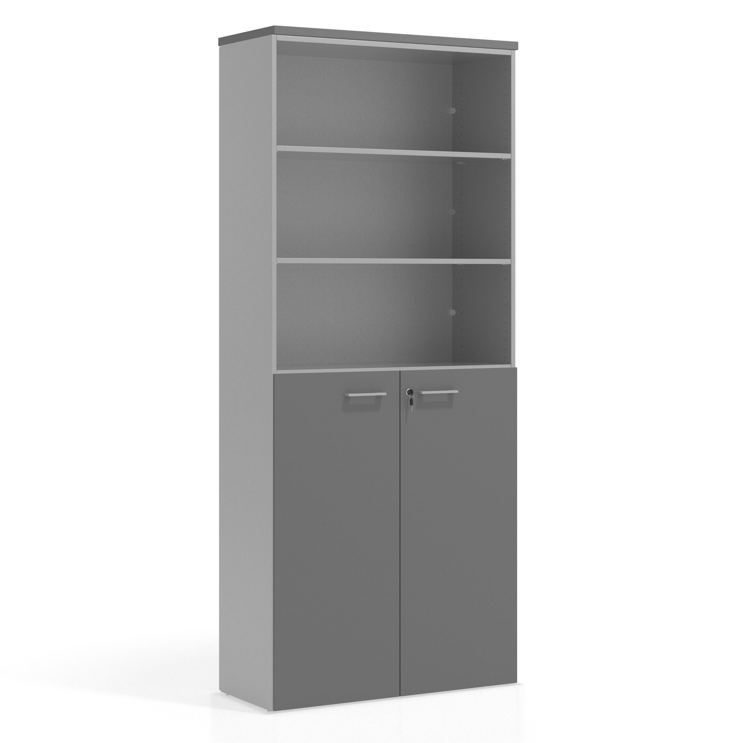 armario de oficina gris tormenta colors puerta 3 alturas puertas 3h 1
