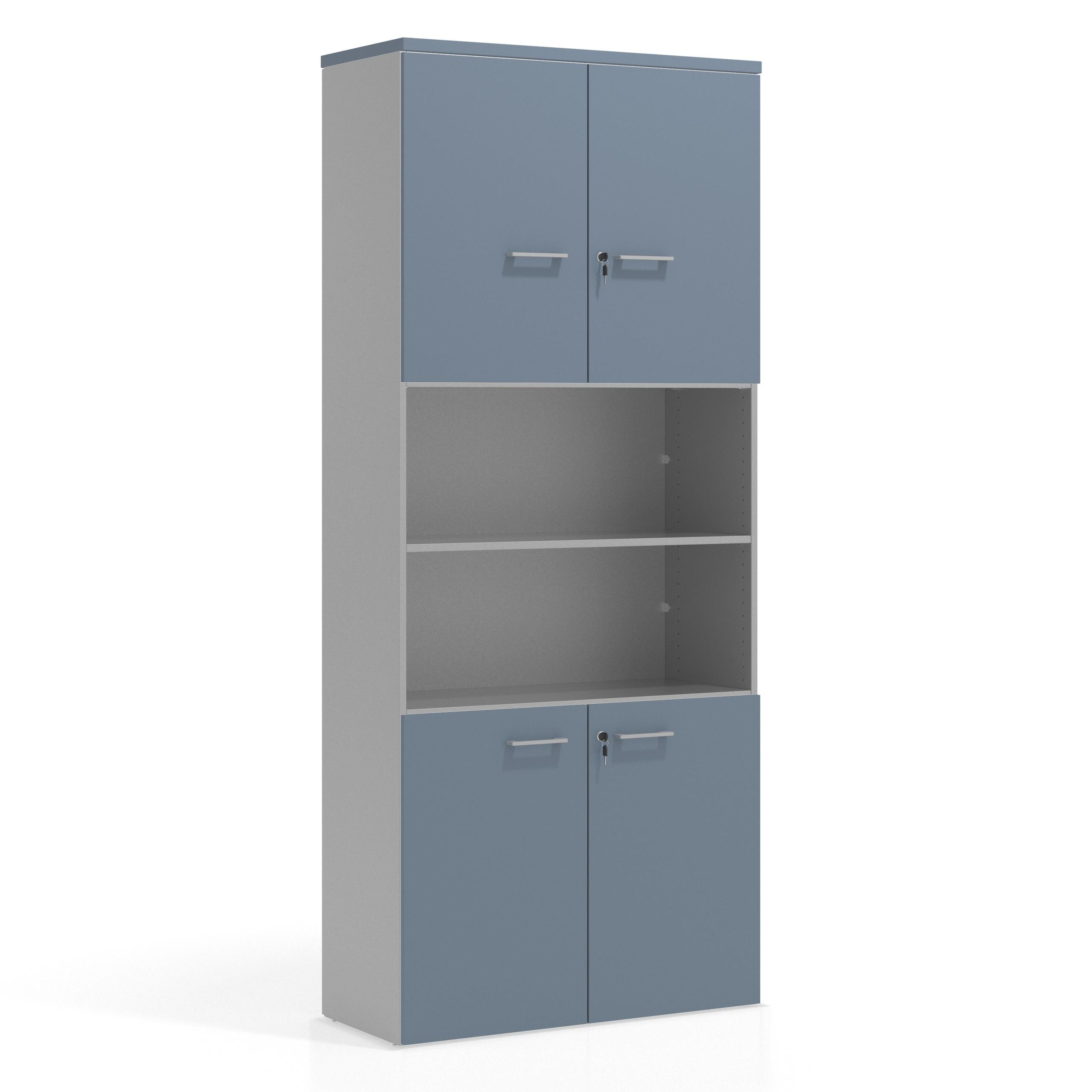 armario de oficina azul talco colors puerta baja puerta baja puertas 2h 2h 1