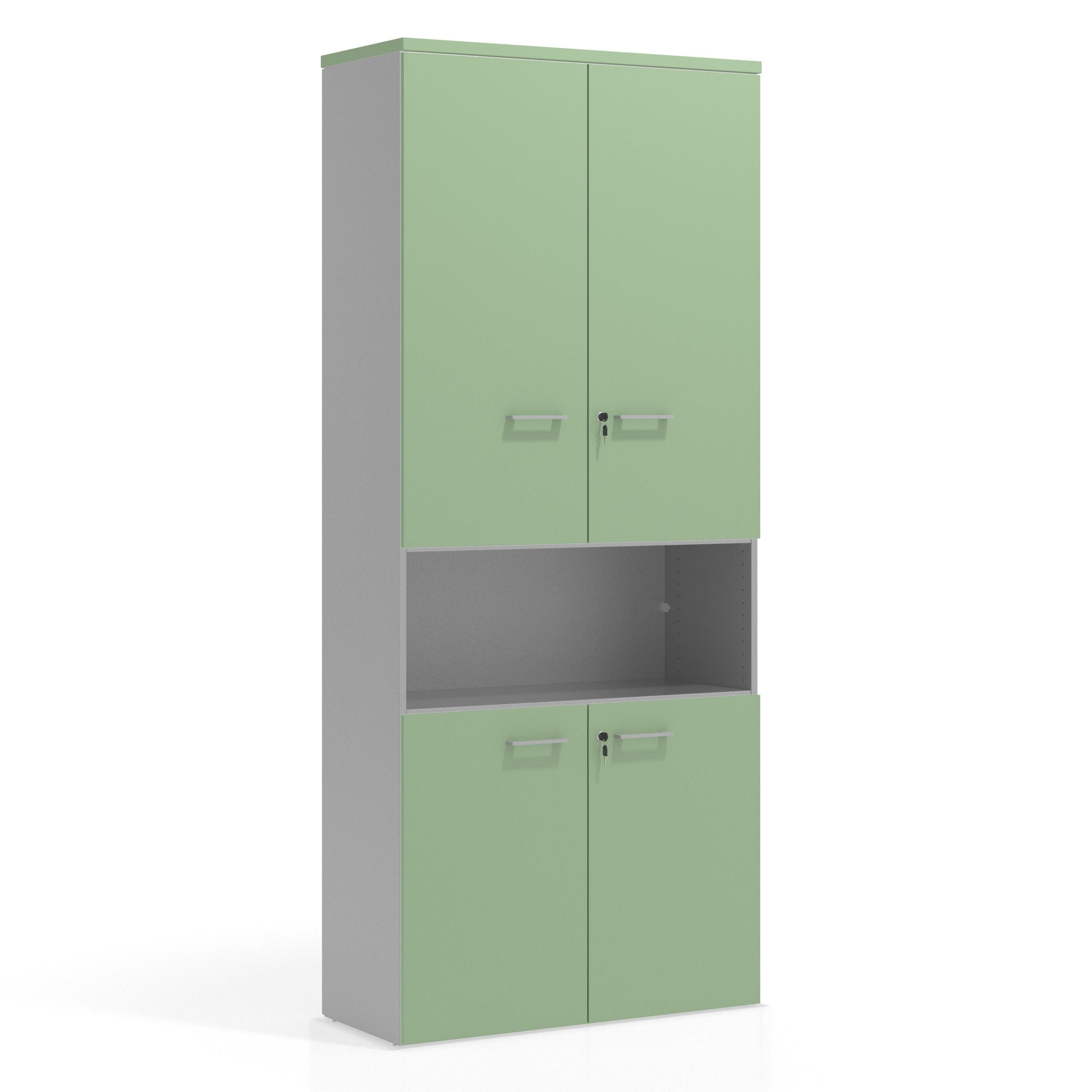 armario de oficina verde talco colors puerta baja puerta mediana puertas 2h3h 1