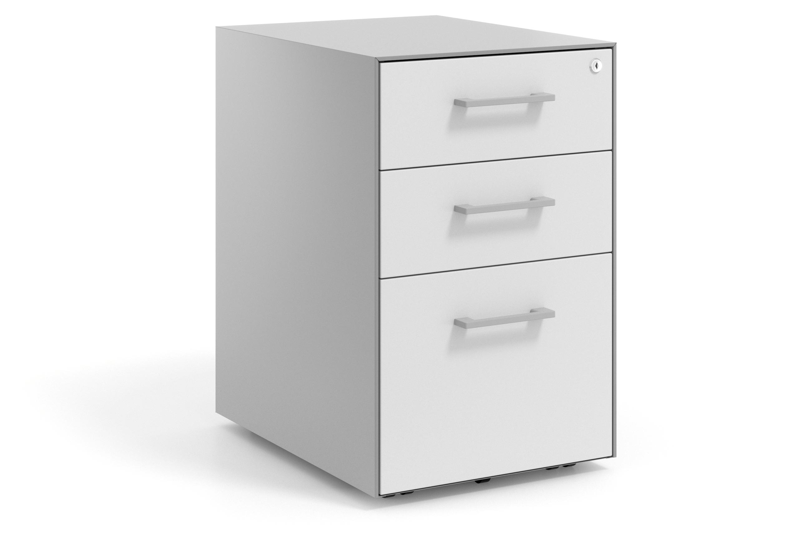 cajonera de escritorio blanco mate strong 2 cajones archivo aluminio 1