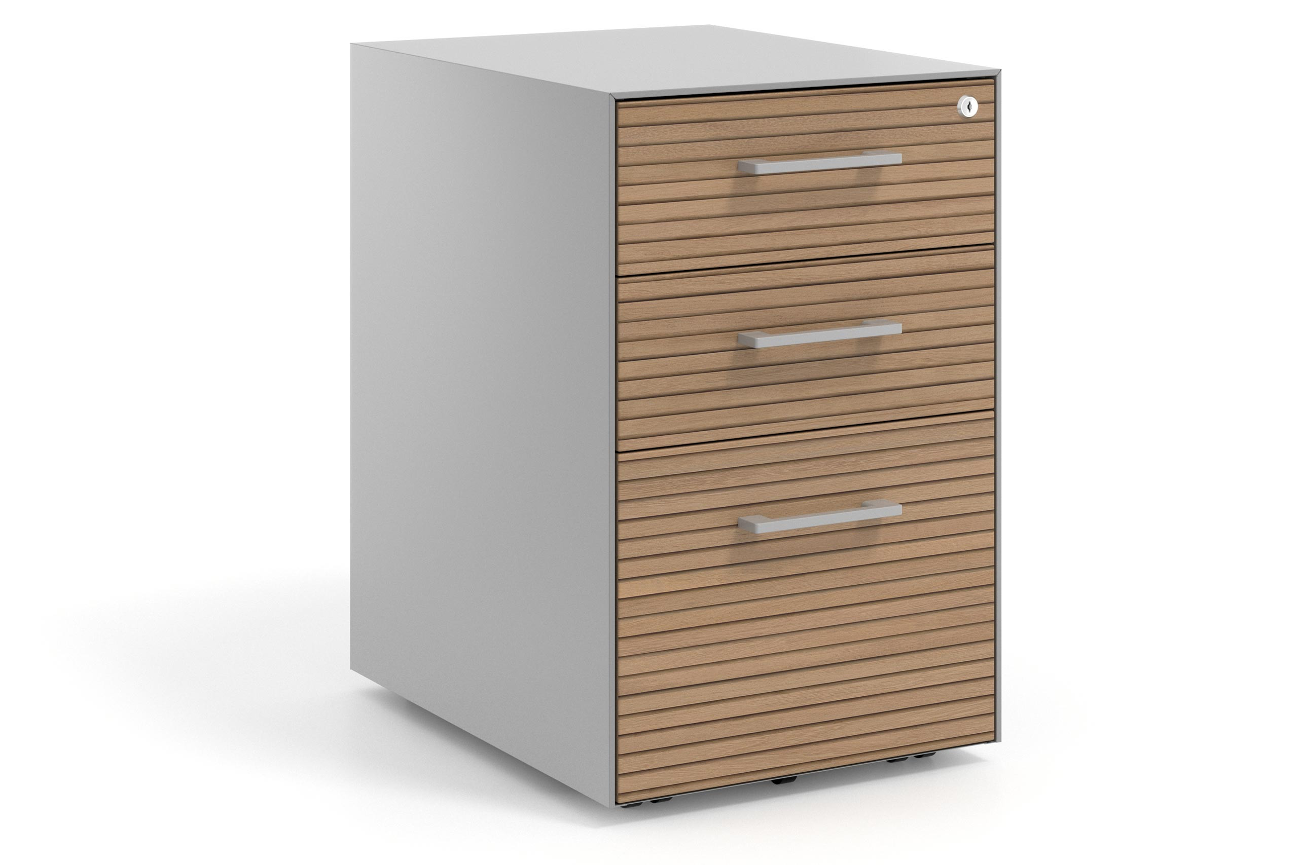 cajonera de escritorio rayado natural strong 2 cajones archivo aluminio 1