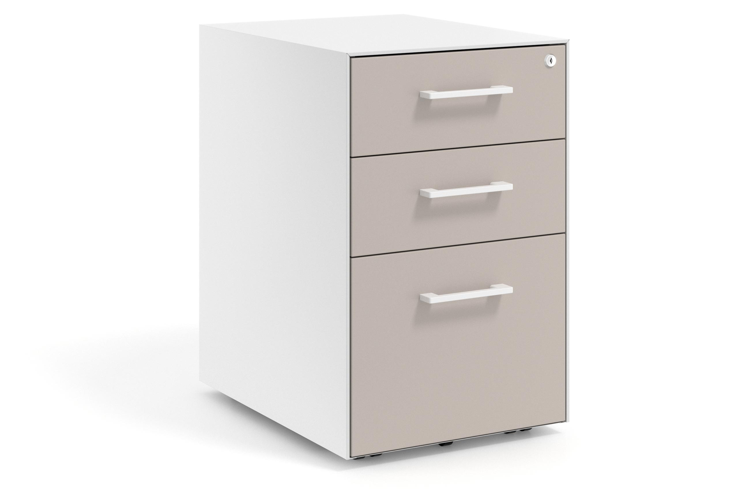 cajonera de escritorio gris coco strong 2 cajones archivo blanco 1