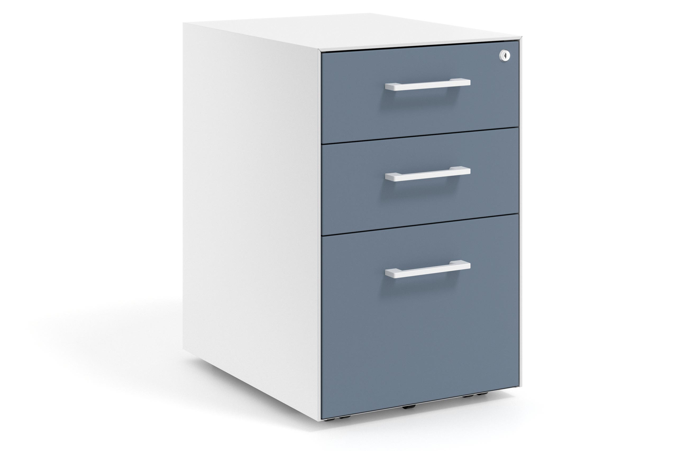 cajonera de escritorio azul talco strong 2 cajones archivo blanco 1