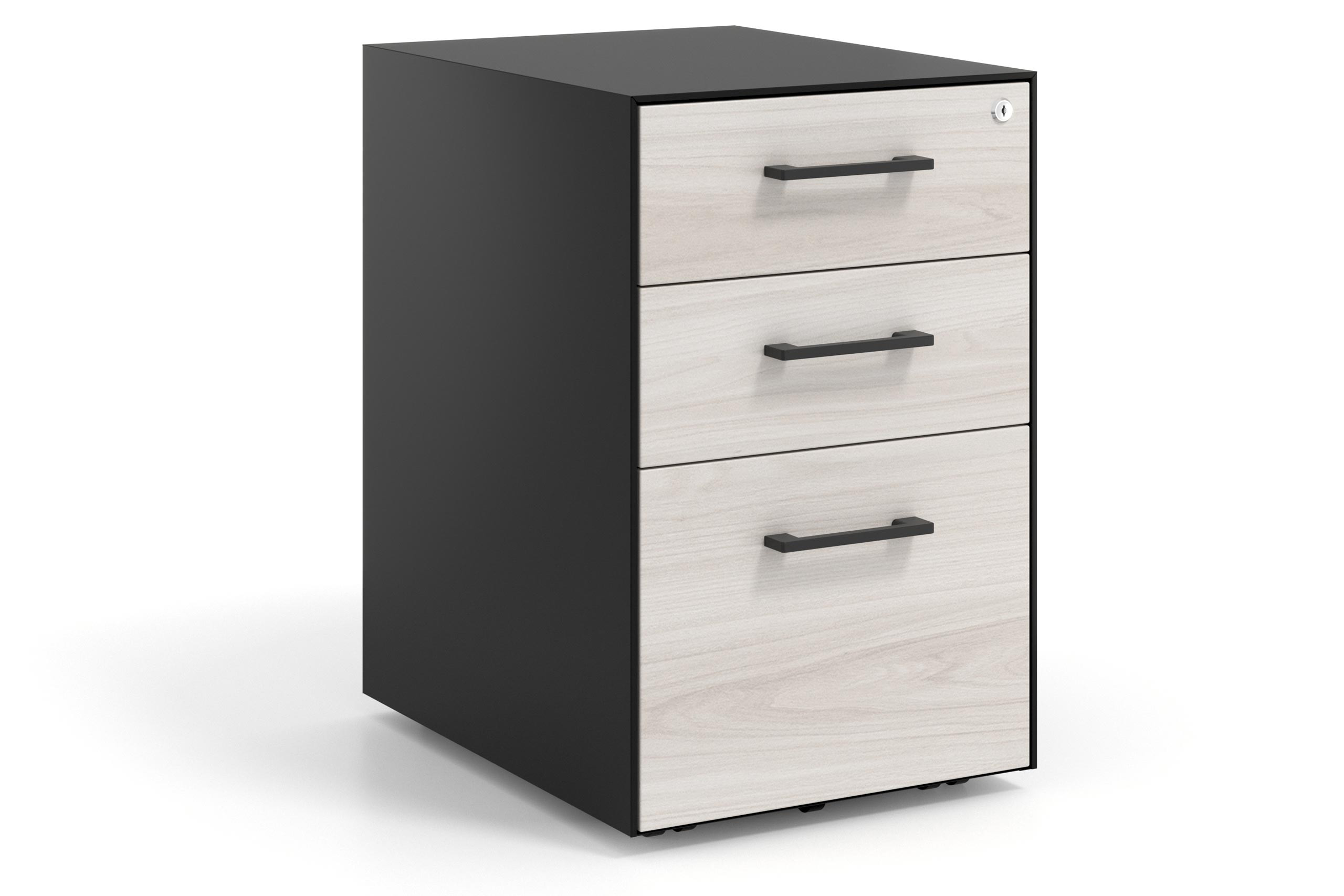 cajonera de escritorio california strong 2 cajones archivo negro 1