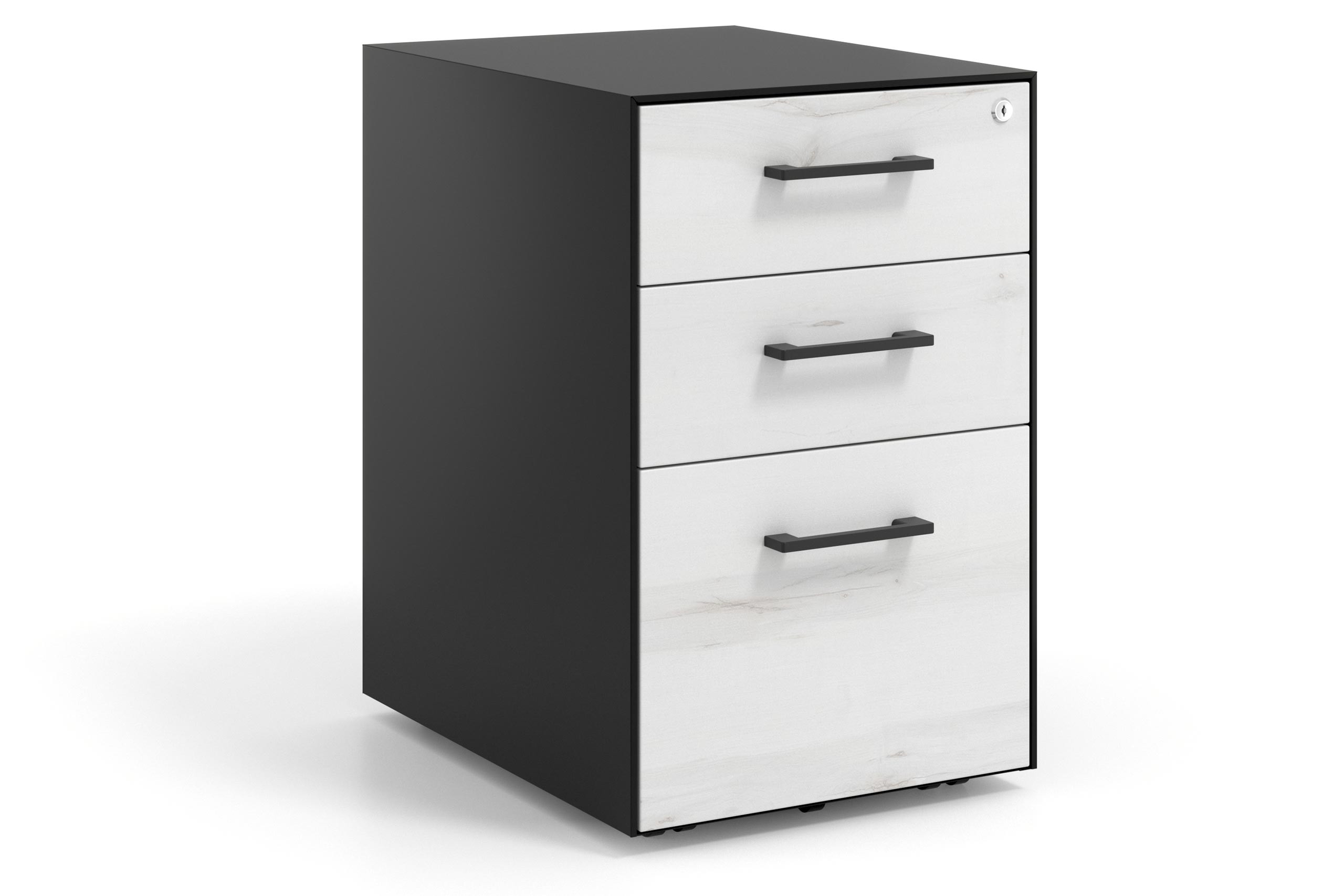 cajonera de escritorio albo strong 2 cajones archivo negro 1