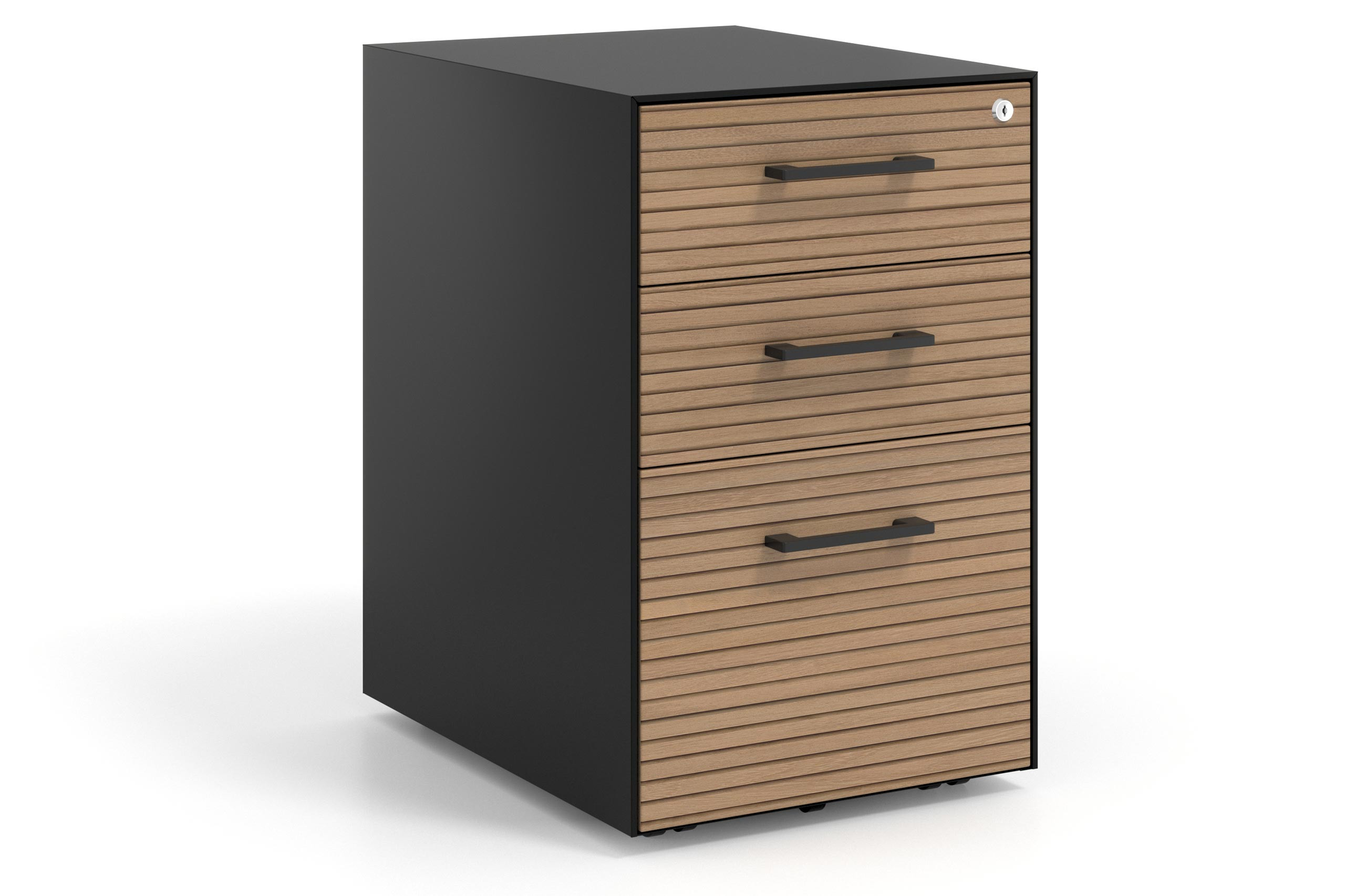cajonera de escritorio rayado natural strong 2 cajones archivo negro 1