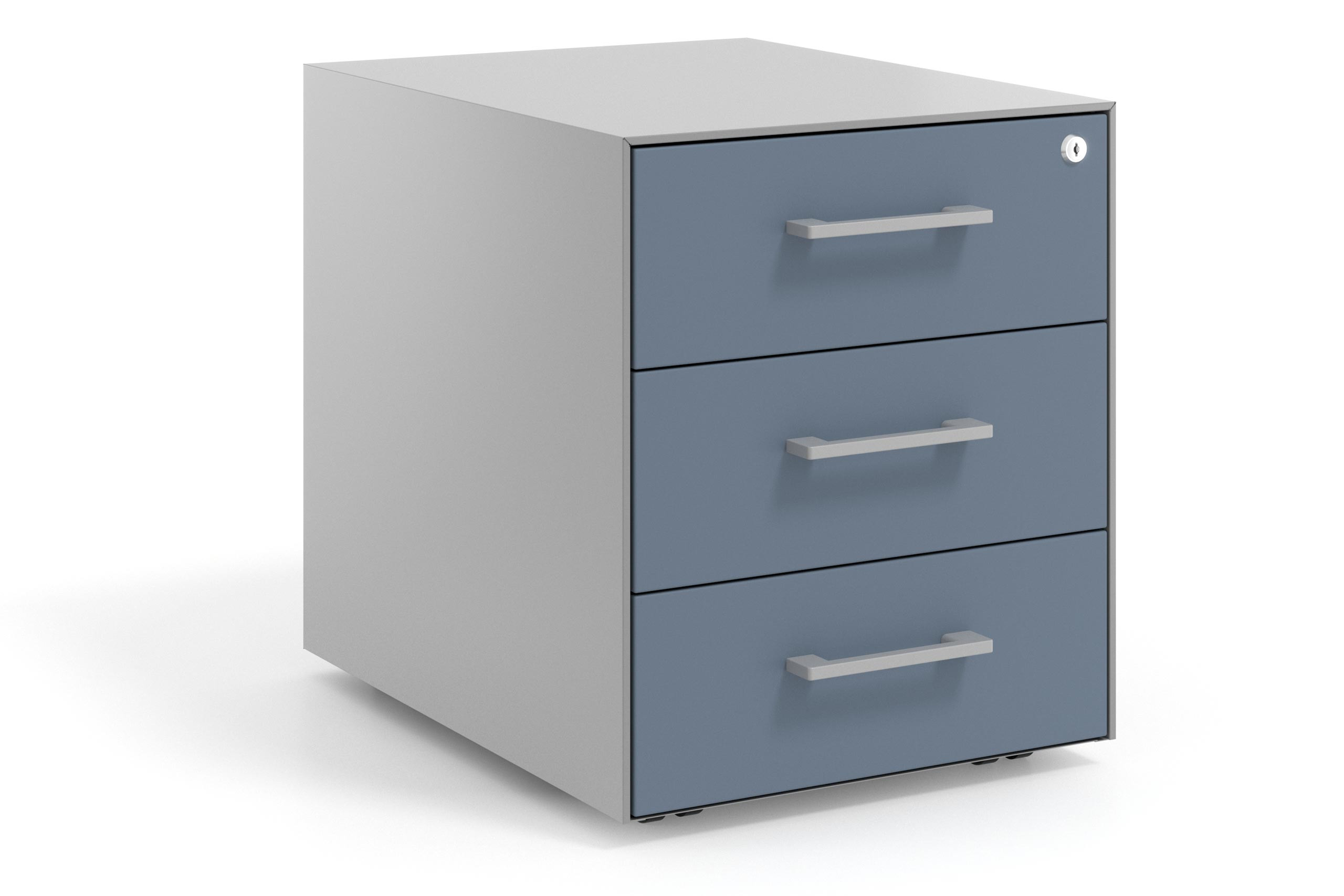 cajonera de escritorio azul talco strong 3 cajones aluminio 1