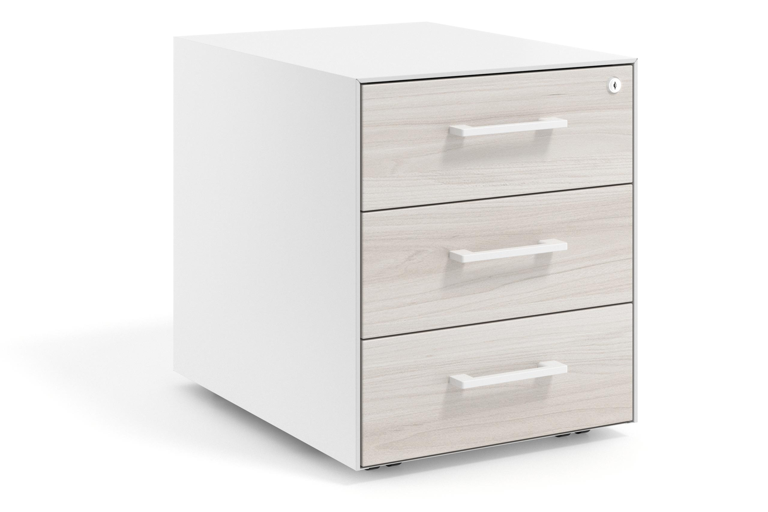 cajonera de escritorio california strong 3 cajones blanco 1