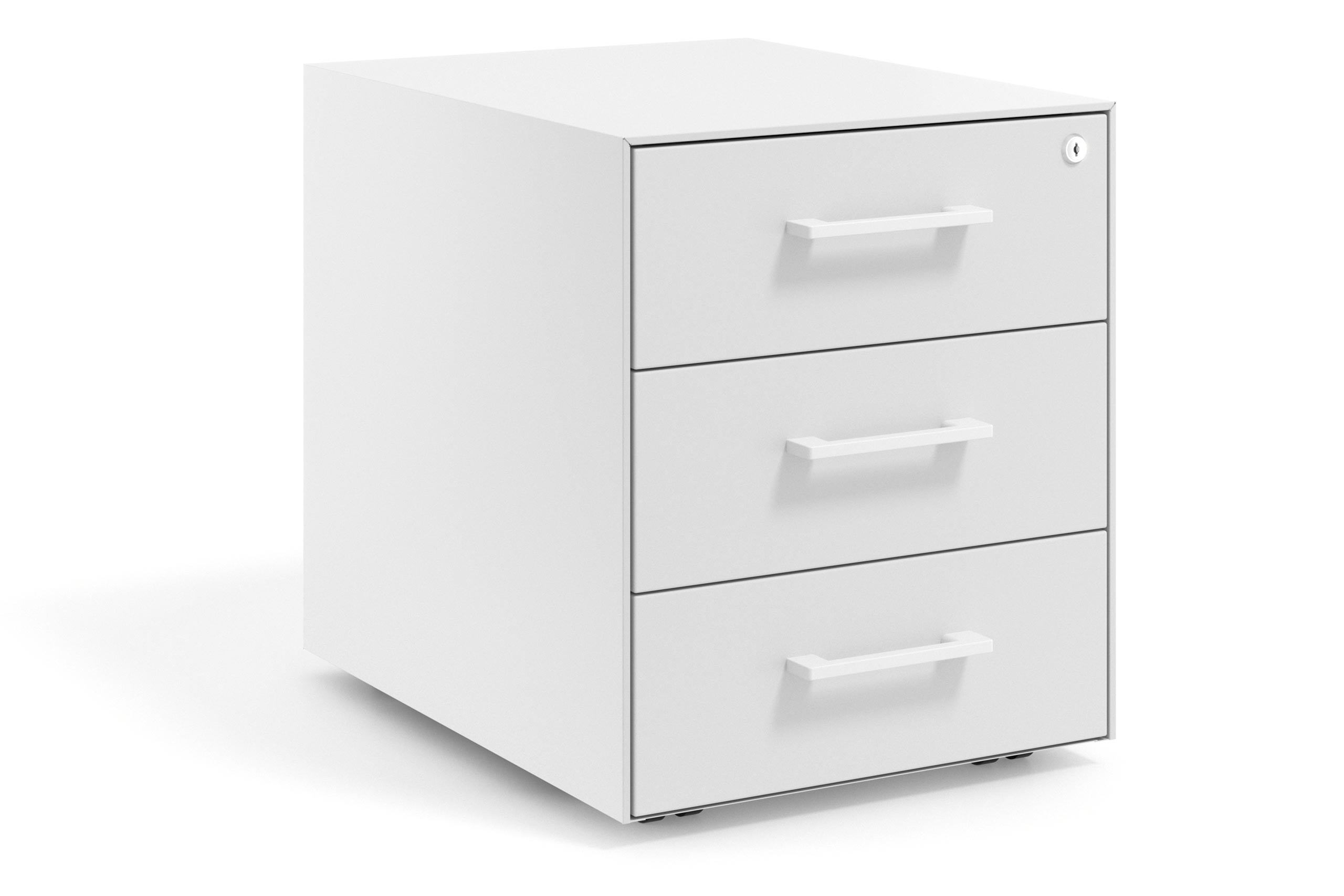 cajonera de escritorio blanco mate strong 3 cajones blanco 1