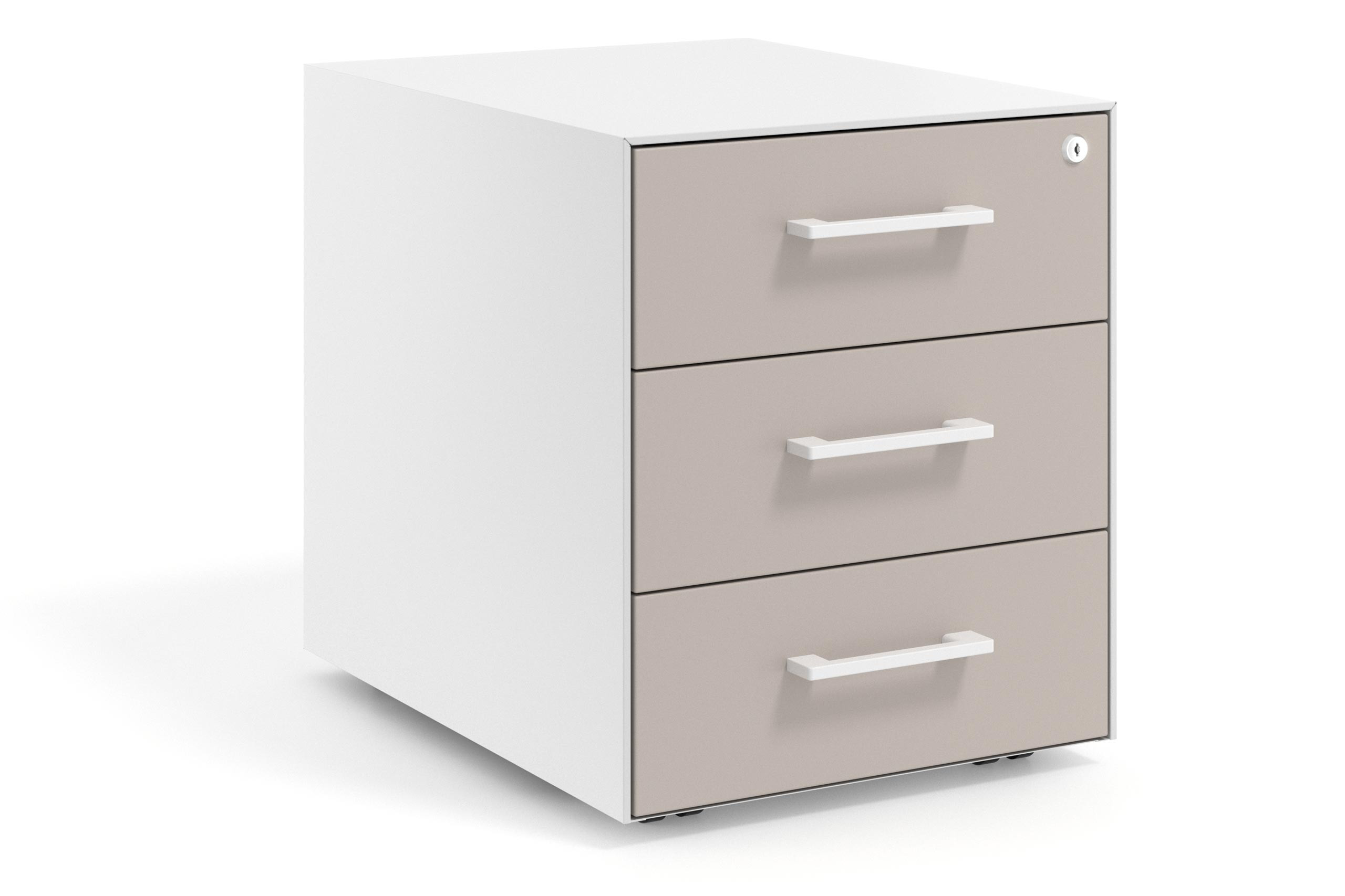 cajonera de escritorio gris coco strong 3 cajones blanco 1